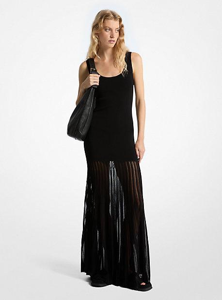 オールインワン・サロペット Michael Kors Pleated Maxi Dress With High Neckline Pleated Georgette Maxi Dress | Michael Kors [US]