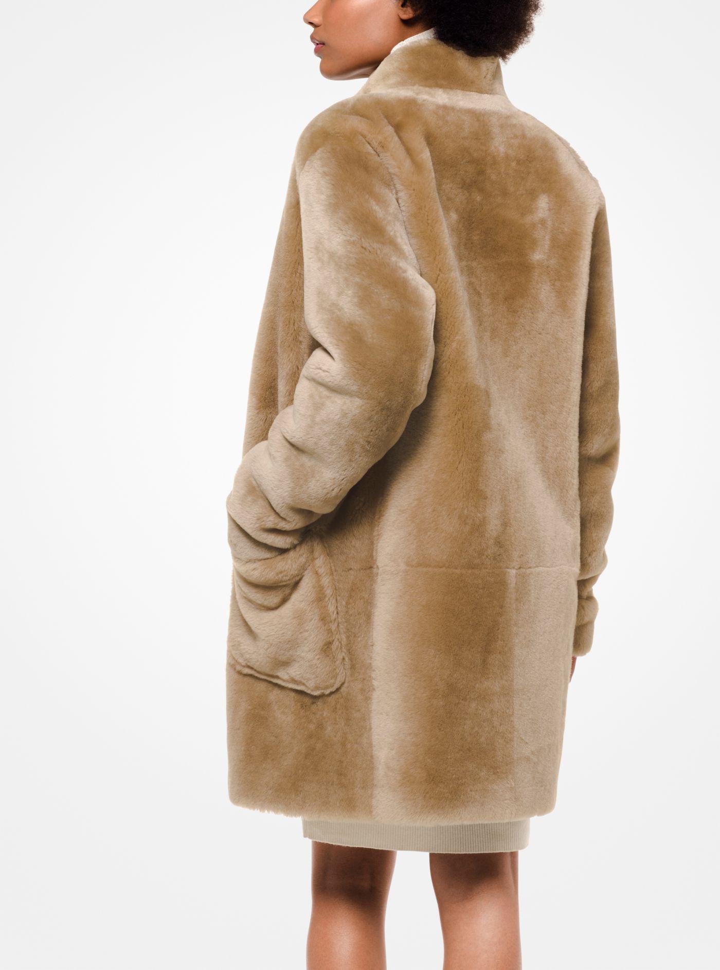 michael kors shearling coat