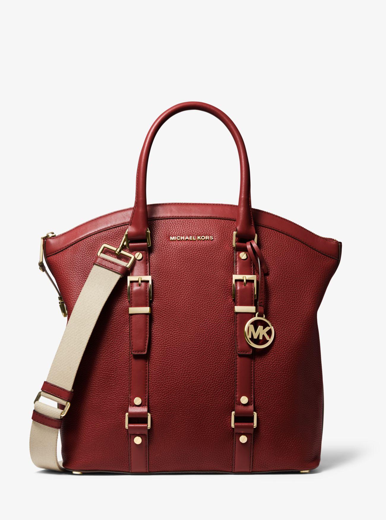 MICHAEL Michael Kors Bedford Legacy Large Pebbled Leather Dome Tote Bag ...