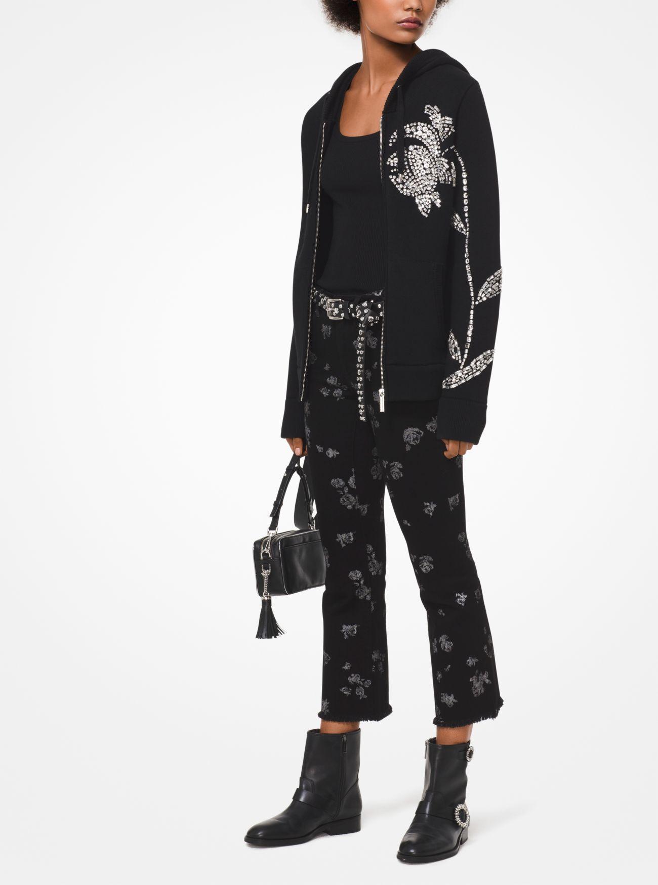 michael kors black zip up hoodie
