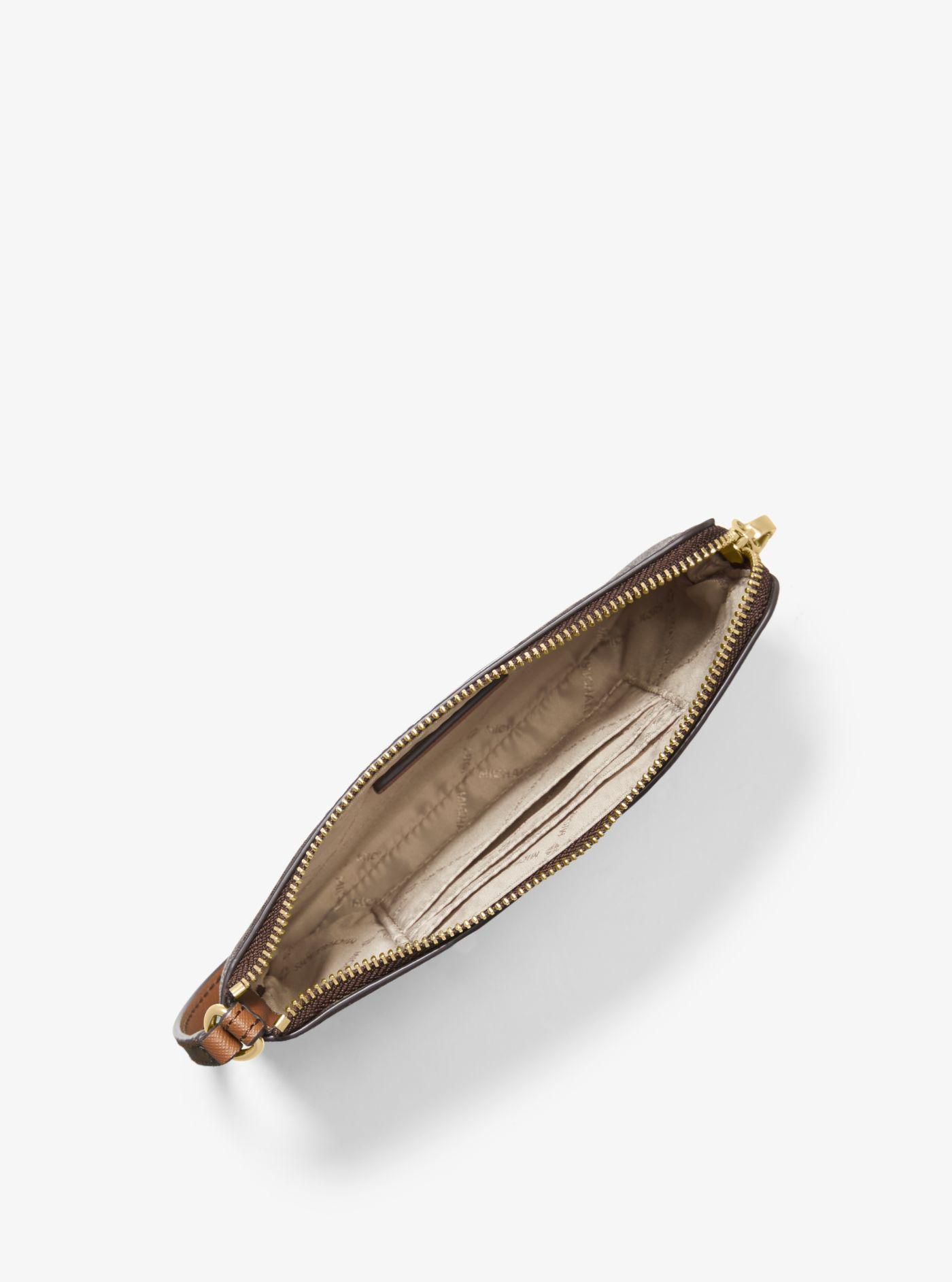 jet set travel large logo wristlet