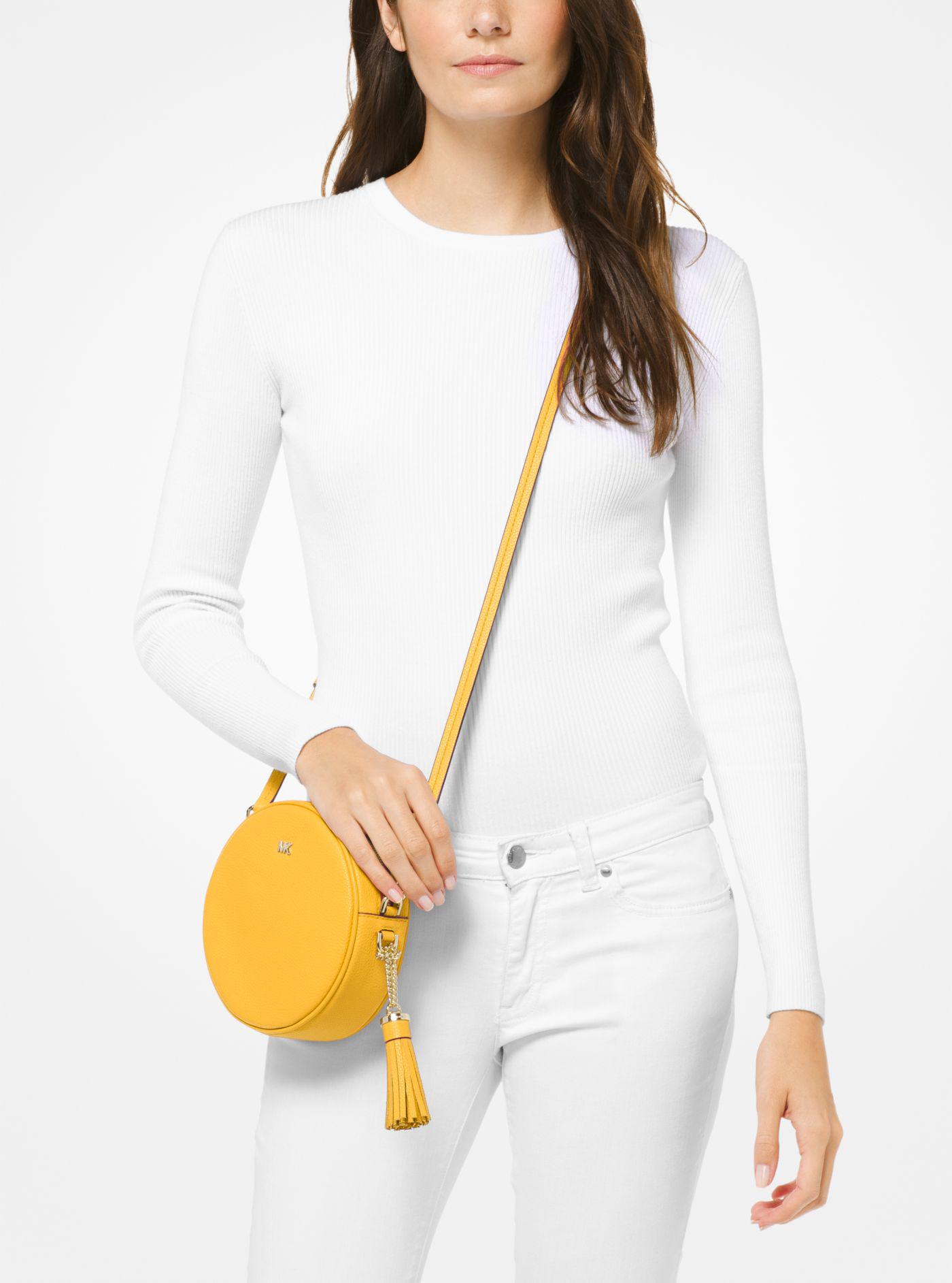 pebbled leather canteen crossbody
