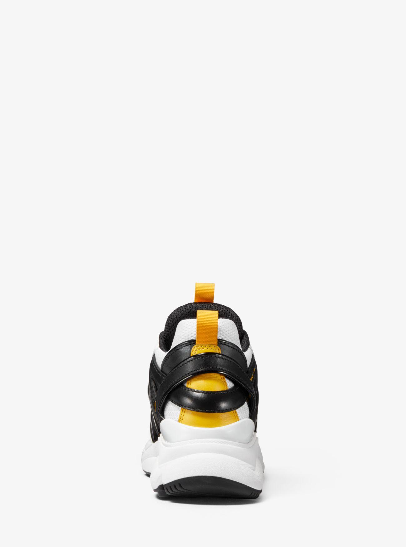 hero leather and mesh trainer