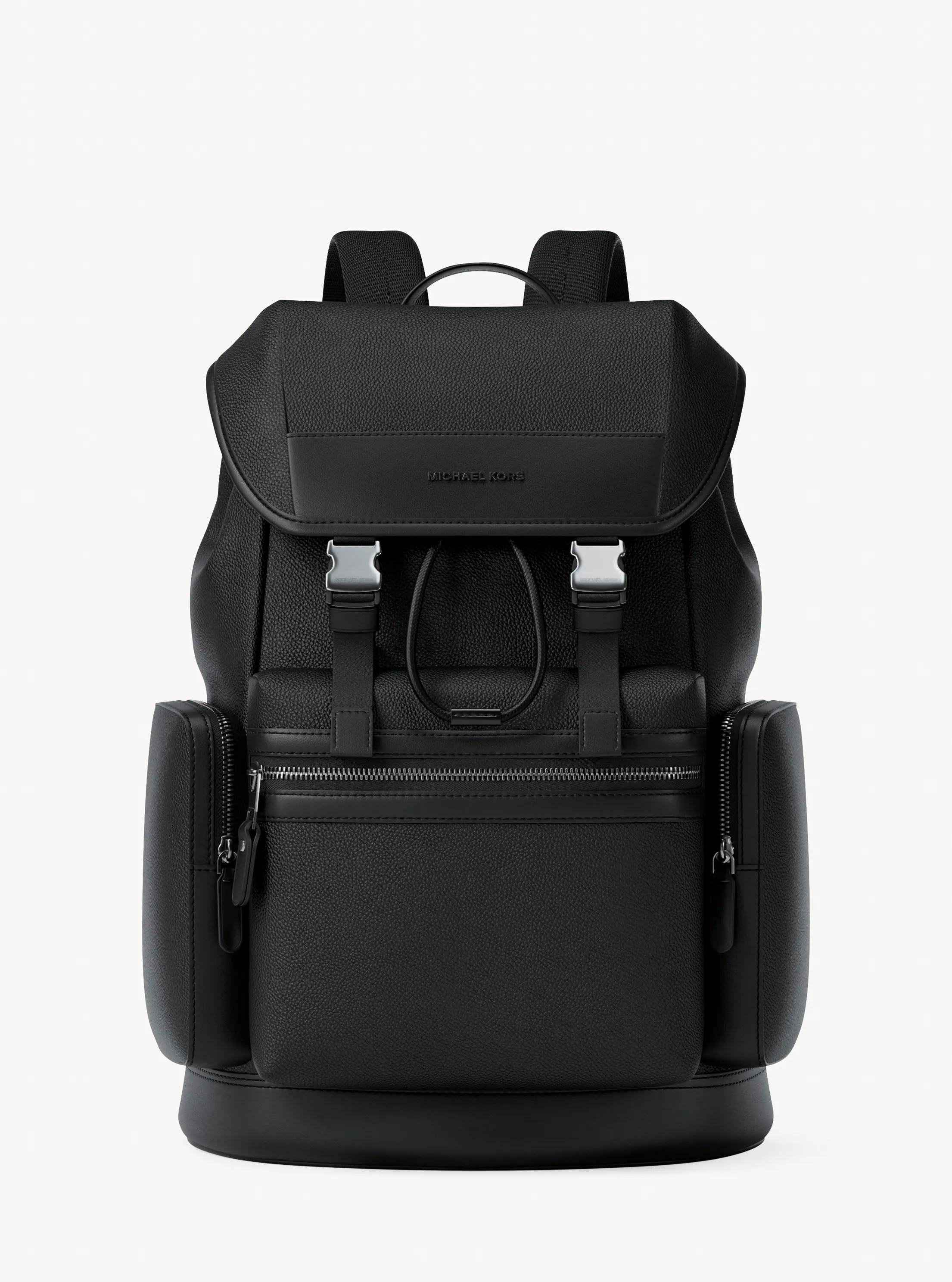 black mk backpack leather straps Michael Kors Men's Jet Set Triple Pocket Backpack/MK Signature Small, : Clothing, Shoes & Jewelry The leather in this product comes from tanneries receiving Leather Working Group Gold Michael Kors Men's Dakota Cargo
