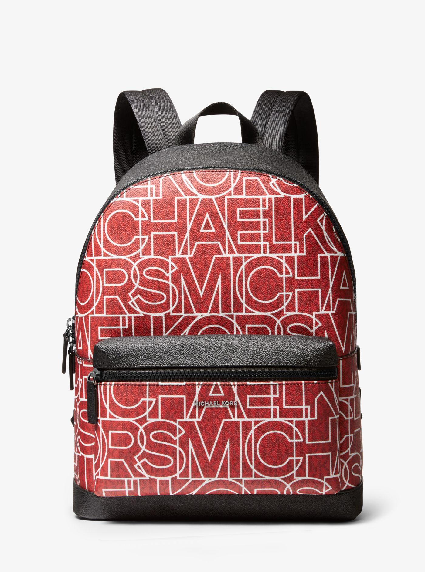 Michael Kors Canvas Cooper Graphic Logo Backpack in Red for Men | Lyst
