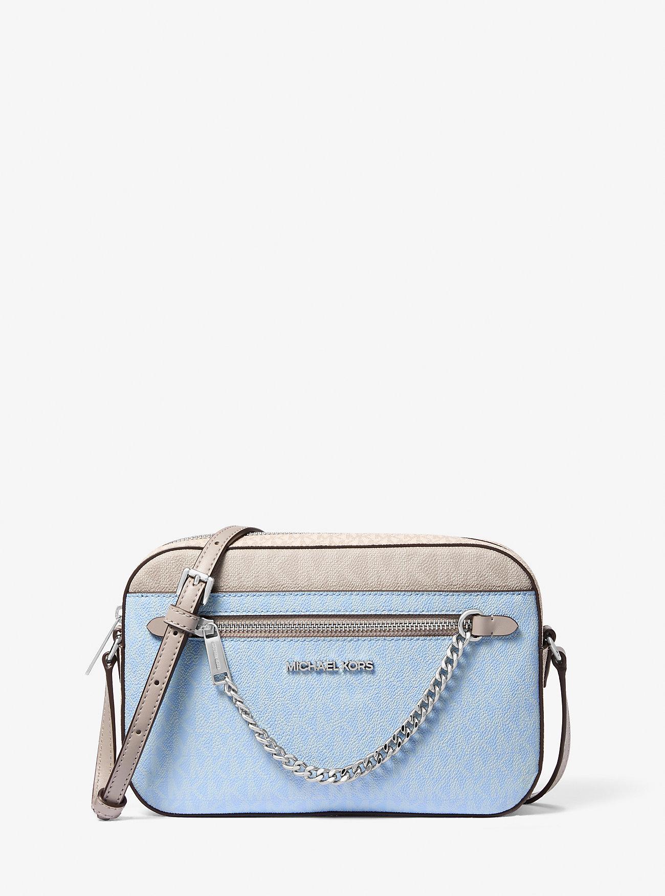 Michael Kors Outlet Mk Jet Set Large Signature Logo Crossbody Bag