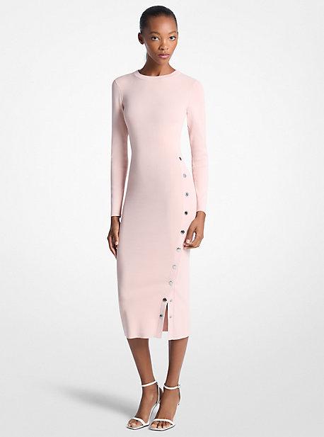 Michael Kors Viscose Blend Snap Dress in Pink | Lyst Canada Michael Kors Viscose Blend Snap Dress in Pink | Lyst Canada