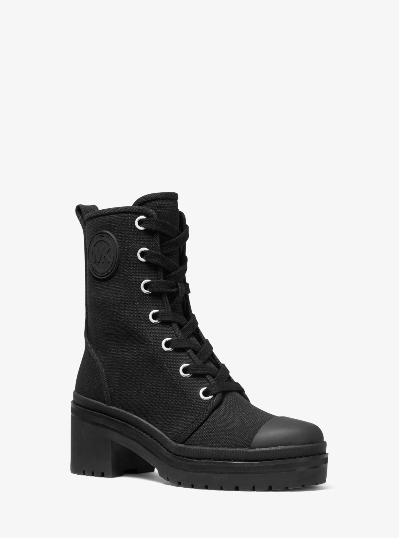 michael michael kors corey canvas combat boot