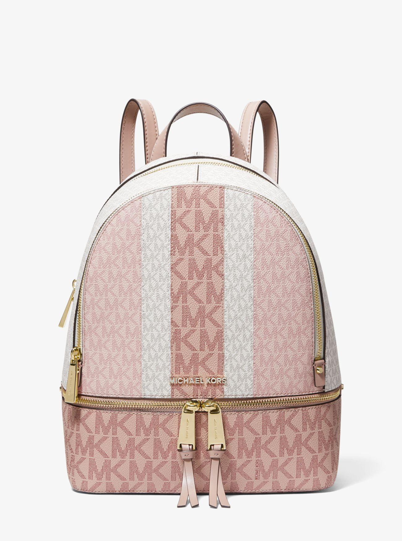 Zaino Rhea medio color-block a righe con logo di Michael Kors in Rosa | Lyst