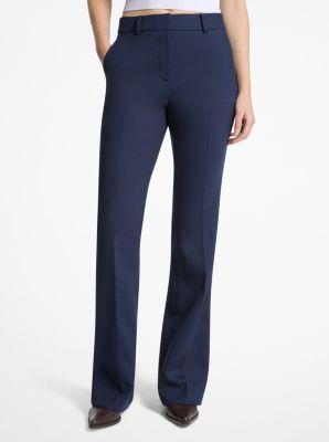 パンツ Michael Kors Woman Pants Blue Michael Kors Collection - Samantha Navy Blue Pant