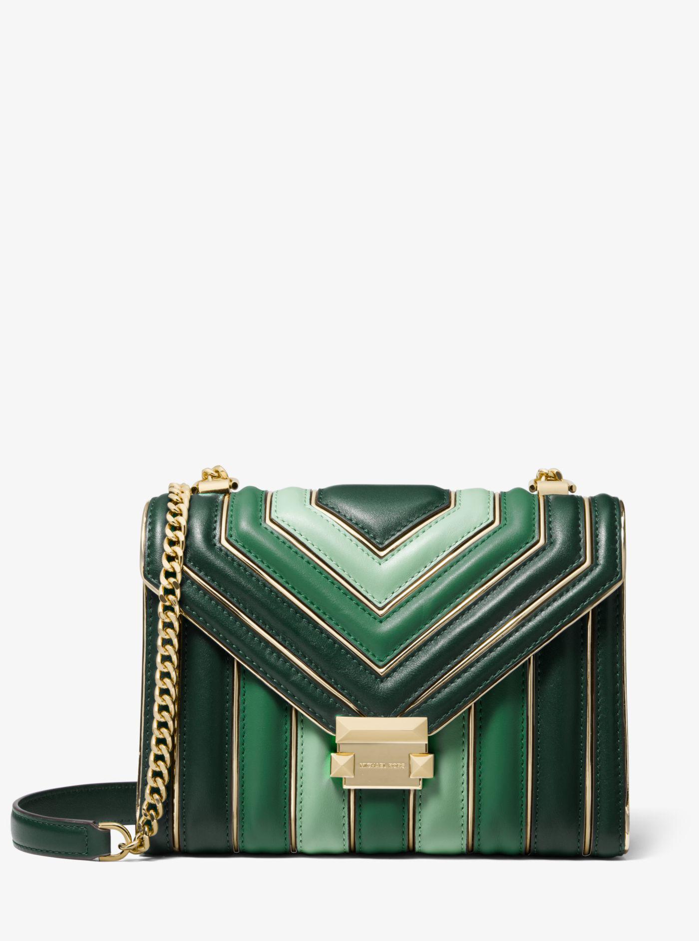 Whitney Large Quilted Leather Convertible Shoulder Bag Barolo