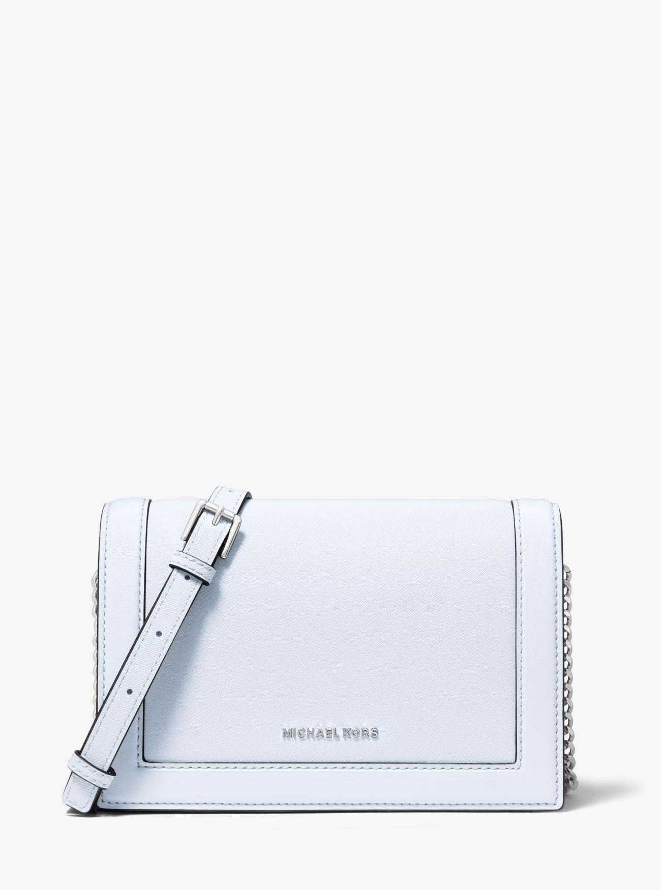 sustantivo Democracia A rayas Bandolera Jet Set grande de piel saffiano Michael Kors de color Blanco |  Lyst