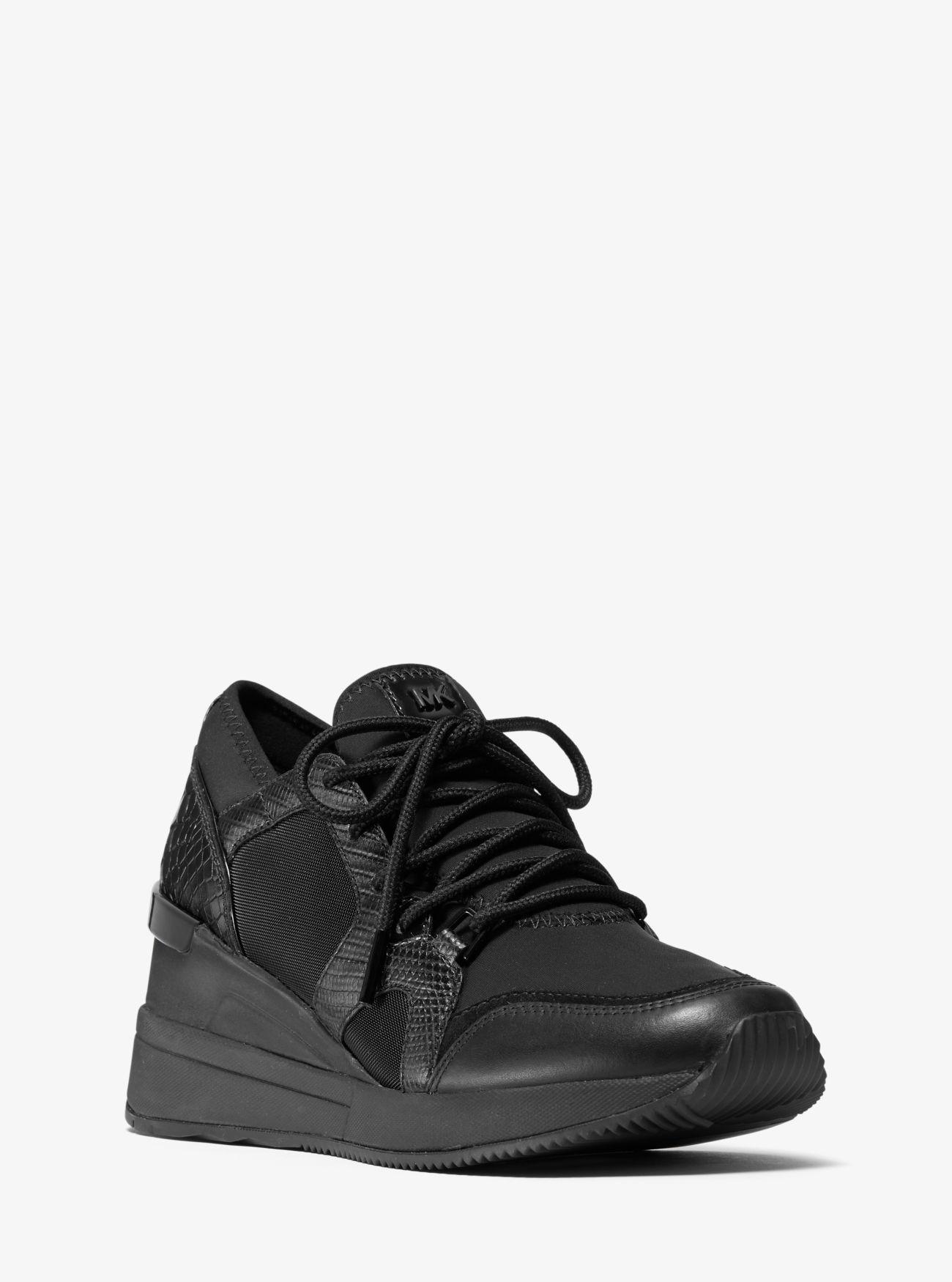 Michael kors felix scuba and embossed leather sneaker new arrivals