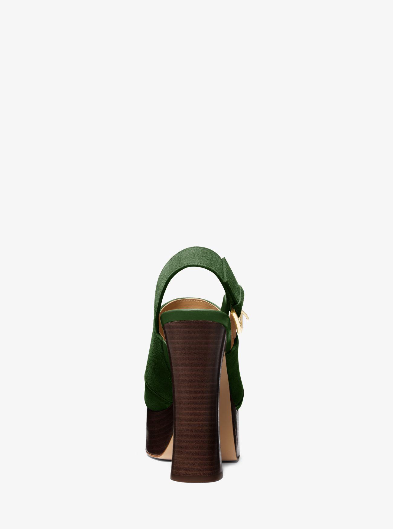 MICHAEL Michael Kors Rye Suede Platform Sandal in Green Lyst UK