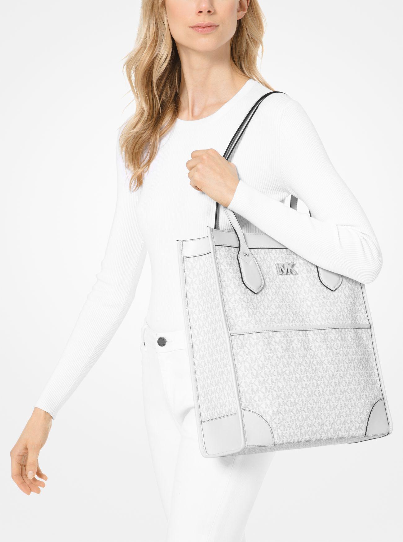 mk bay large logo tote