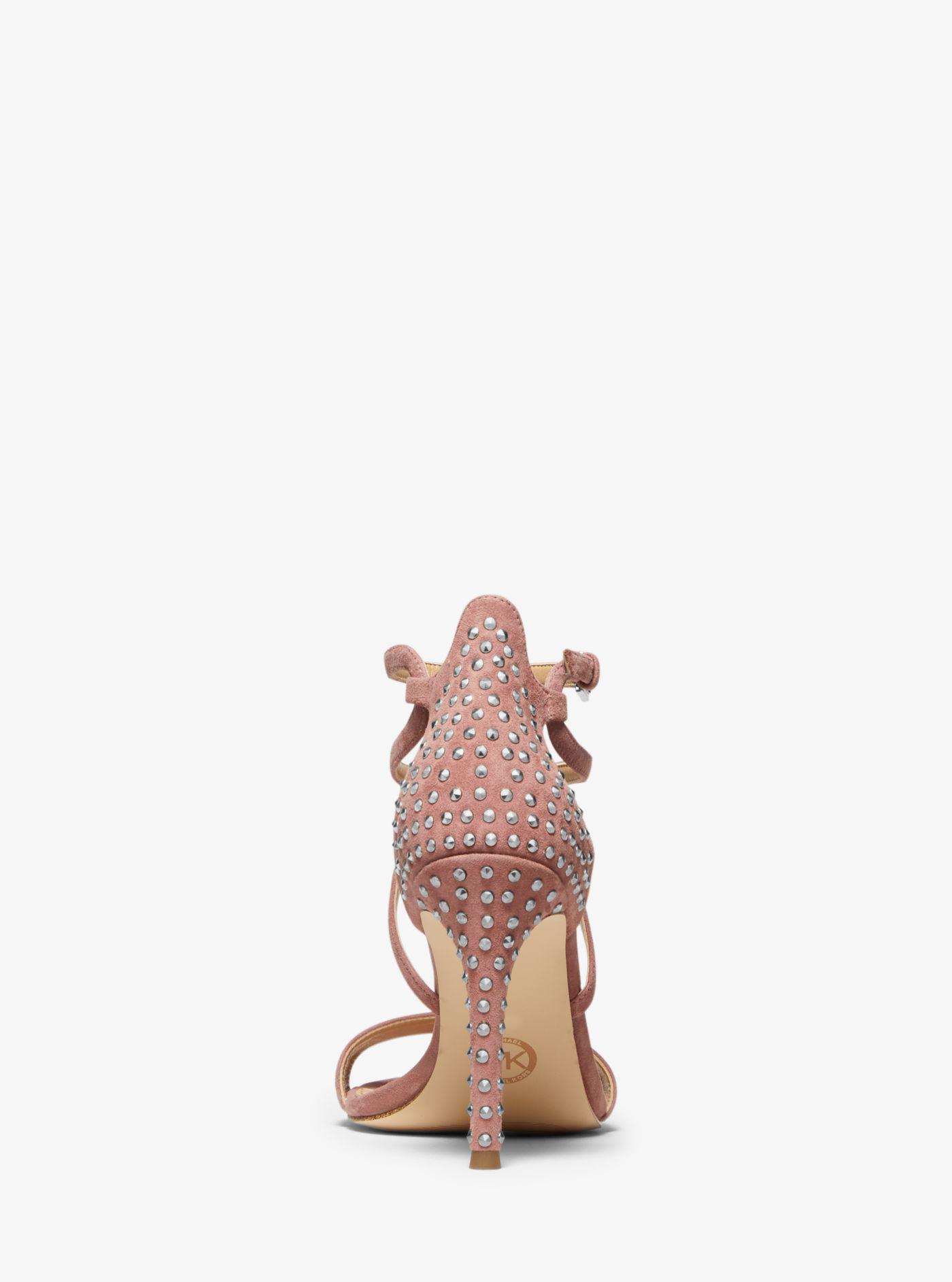 michael michael kors raquel studded suede sandal