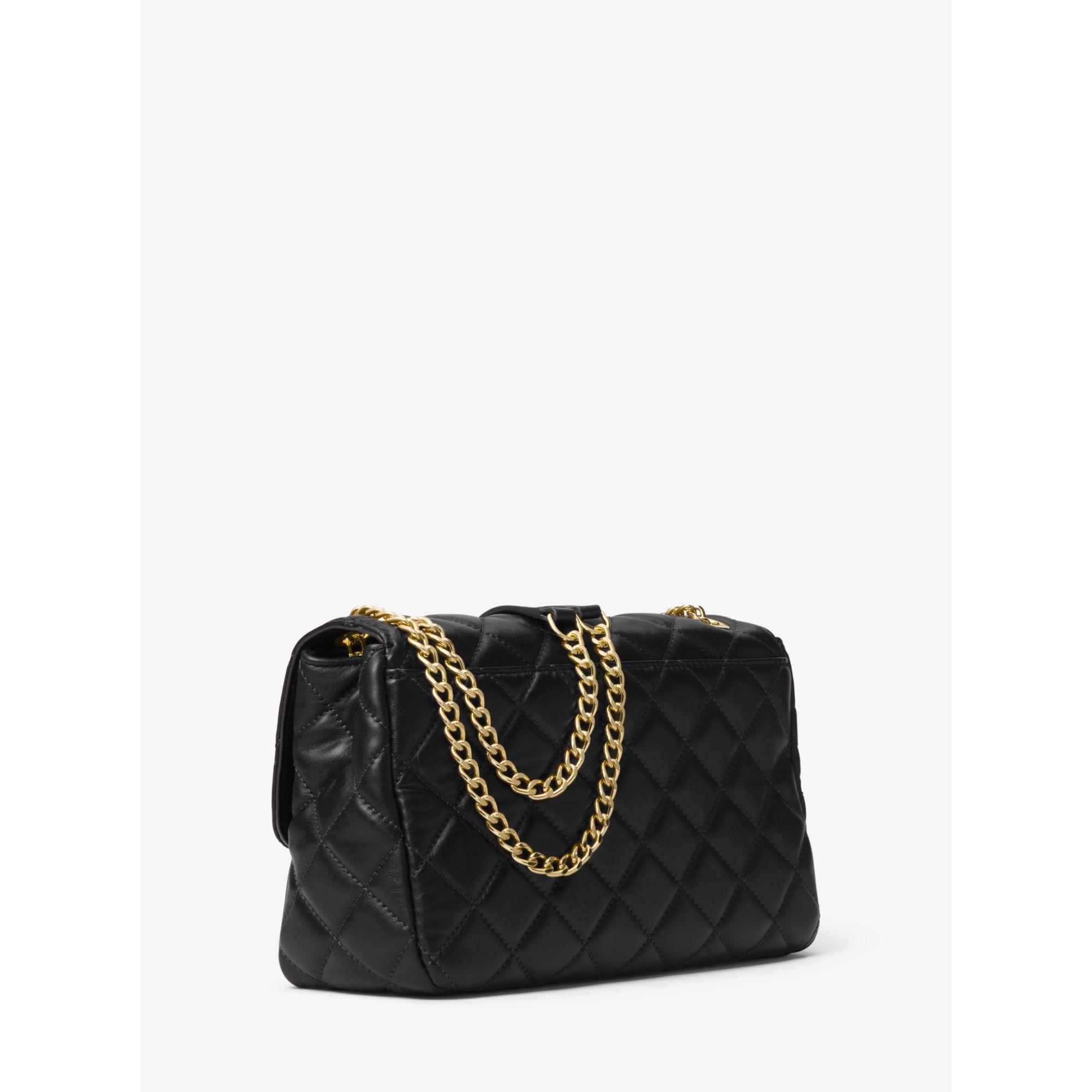 Lyst Michael Kors Sloan Large Quiltedleather Shoulder Bag in Black