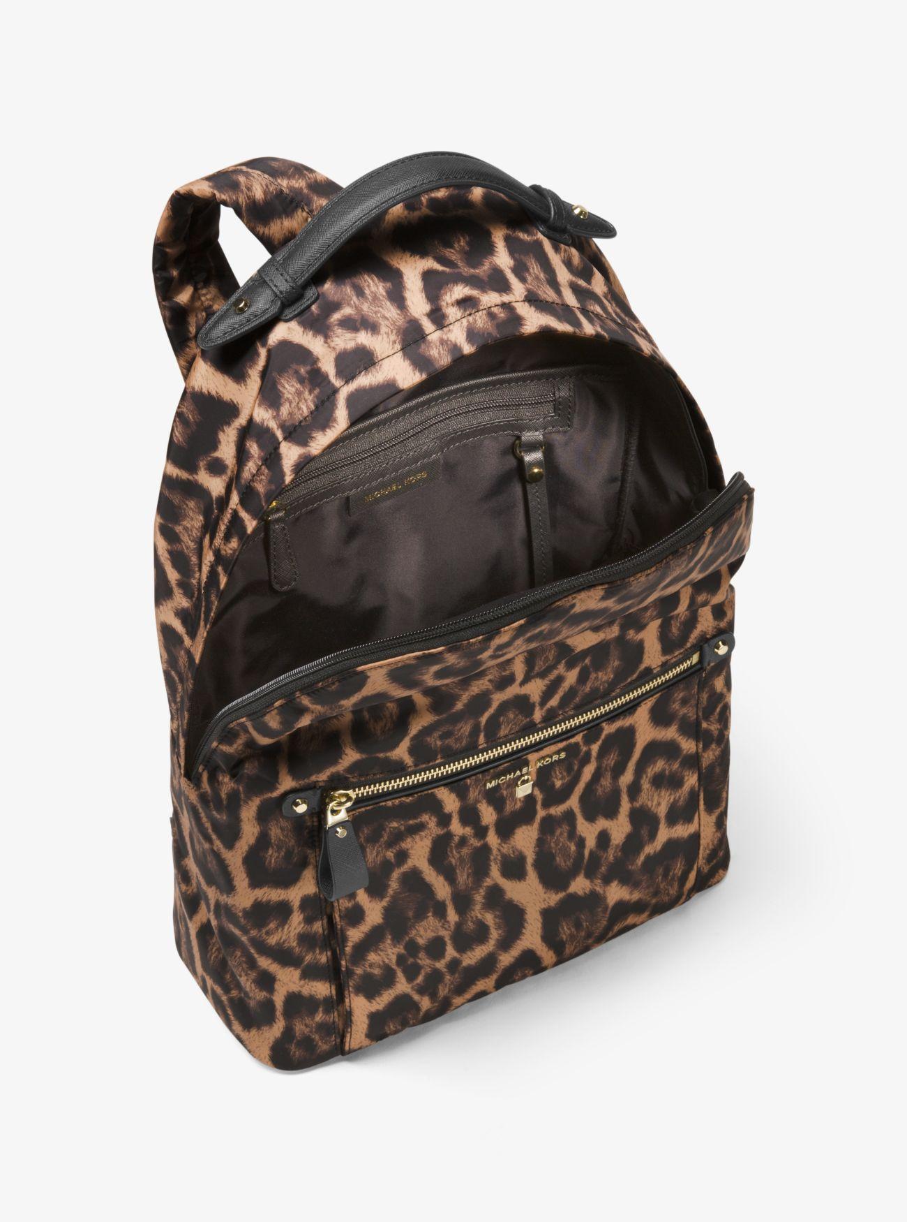 Kelsey Leopard Nylon Backpack 