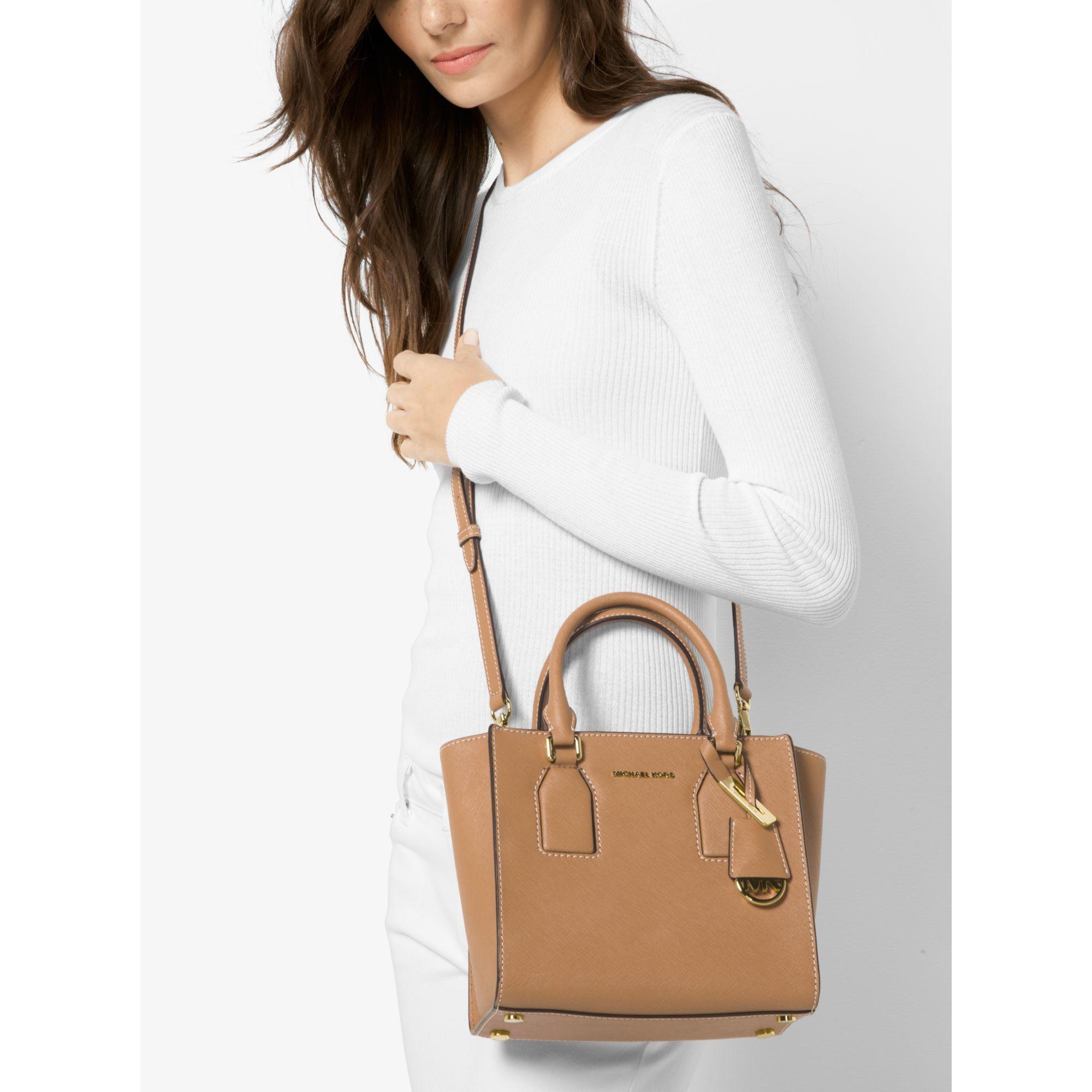 selby saffiano leather messenger