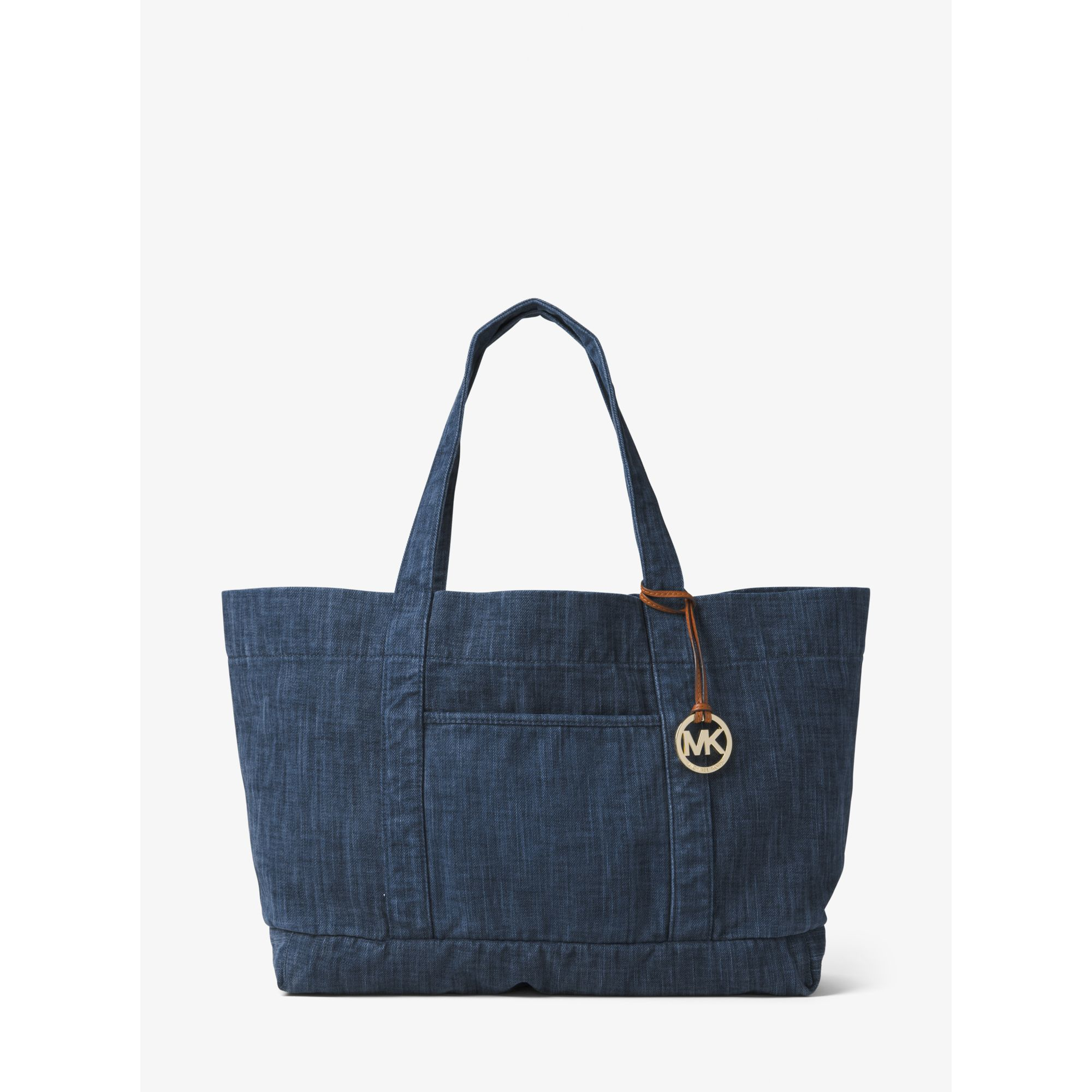 Michael kors Extralarge Denim Tote in Blue Lyst