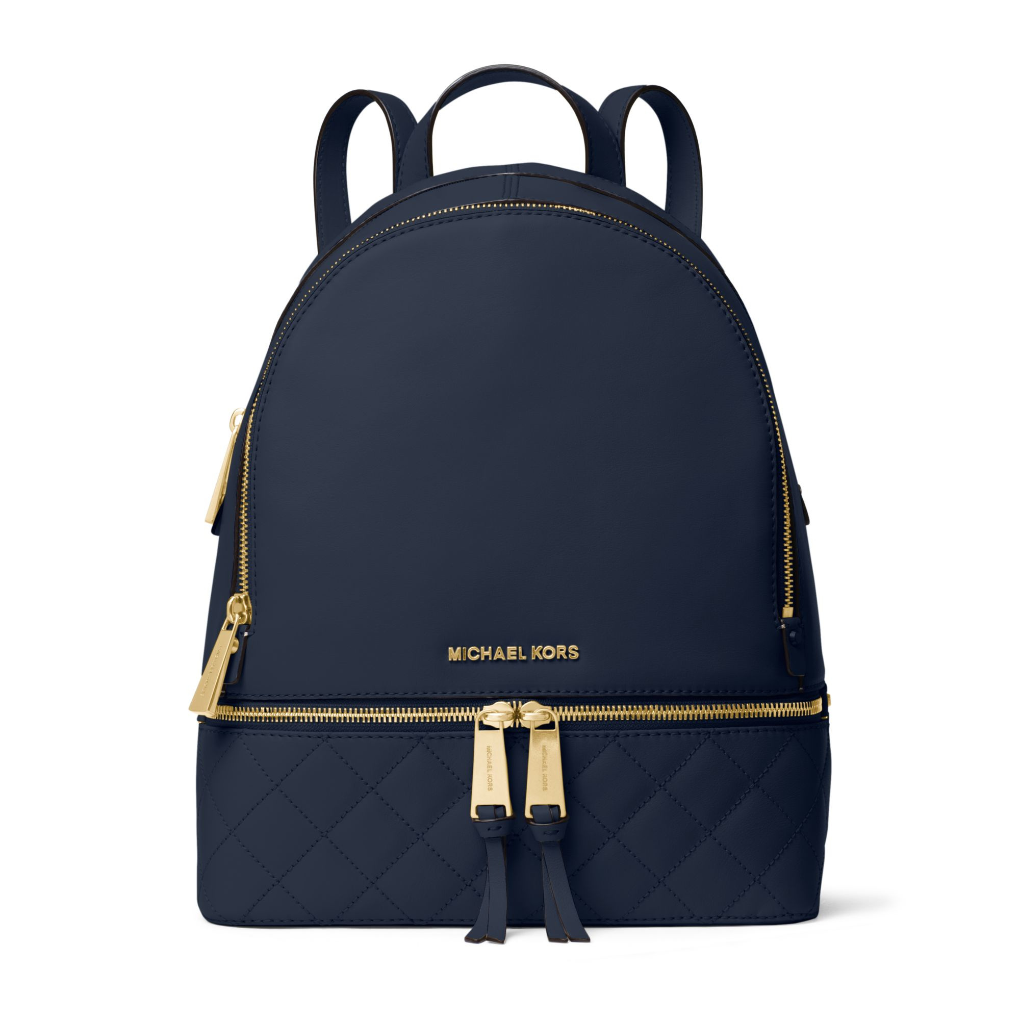 Lyst - Michael Kors Rhea Medium Quilted-leather Backpack in Blue