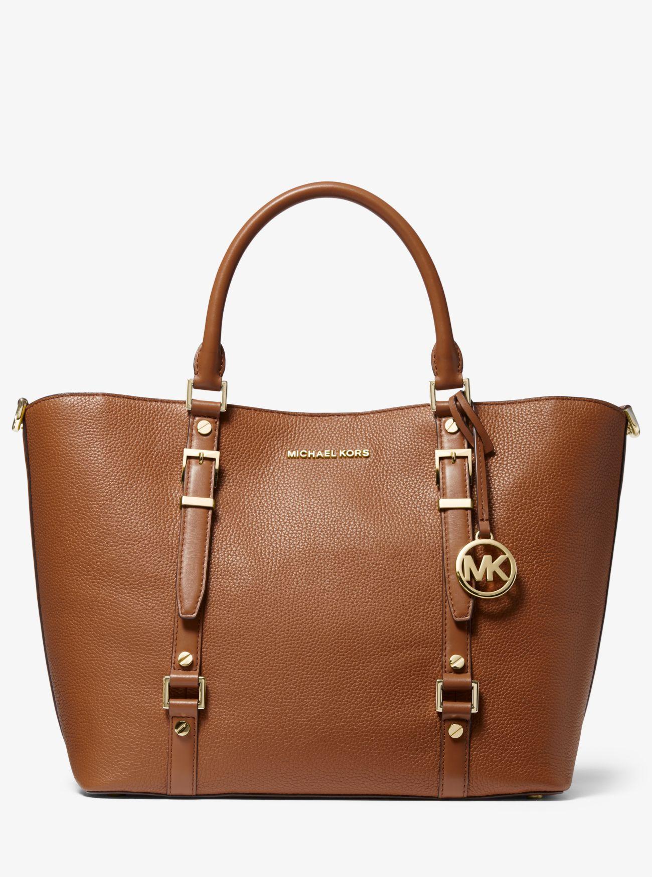 Michael Kors Bedford Legacy Large Pebbled Leather Tote Bag in Brown Lyst