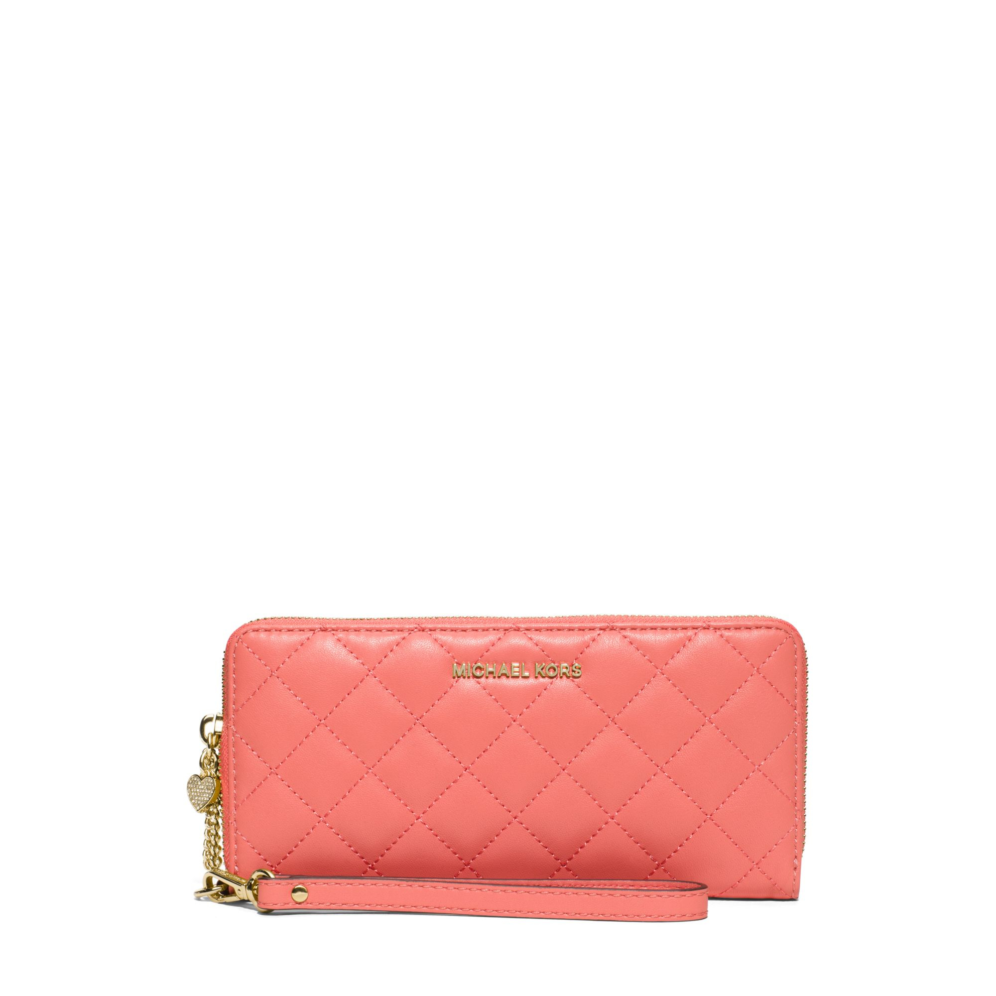 mk pink grapefruit wallet