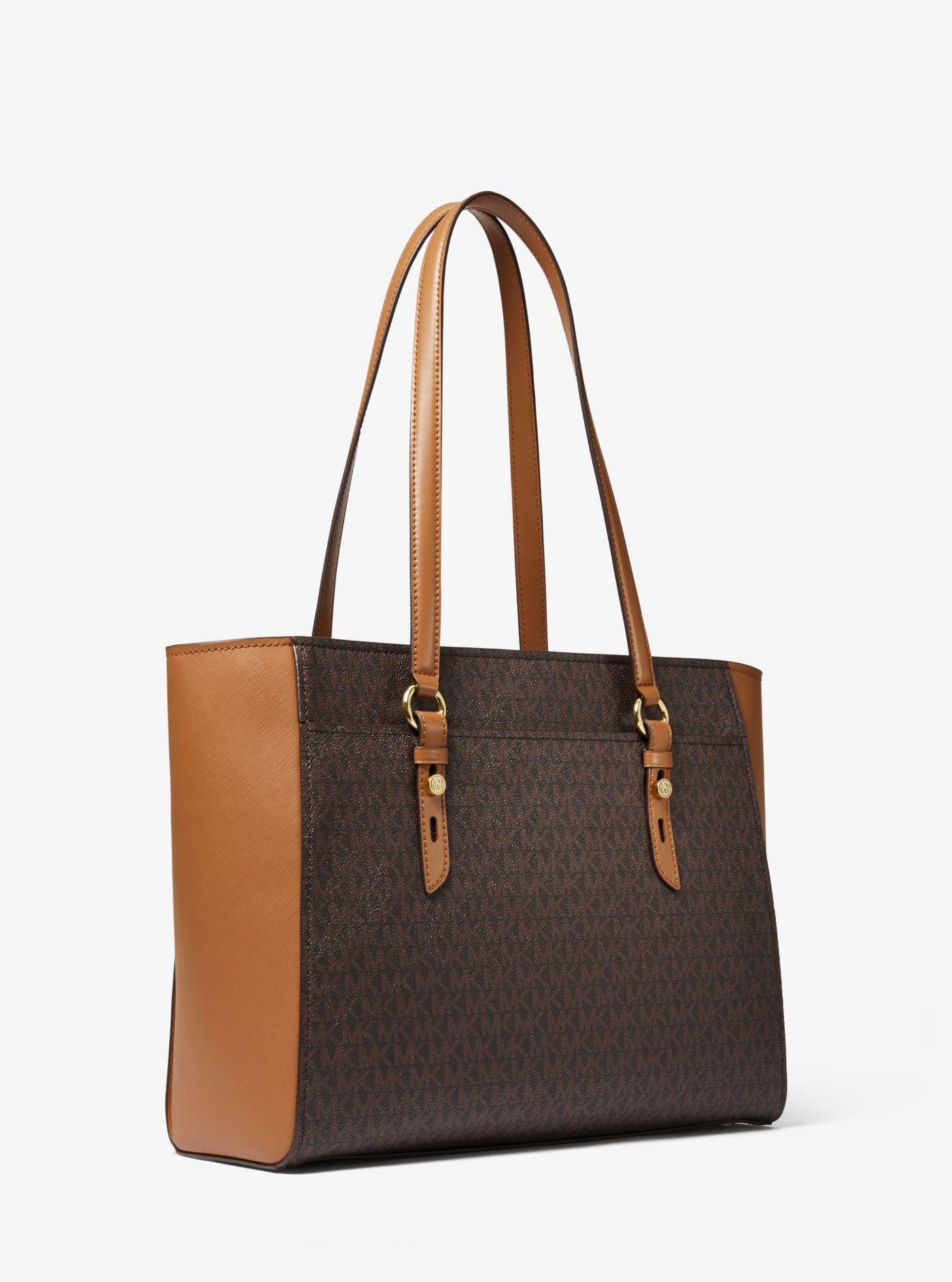 Michael Kors Sullivan Large Logo And Leather Tote Bag in Brown - Lyst