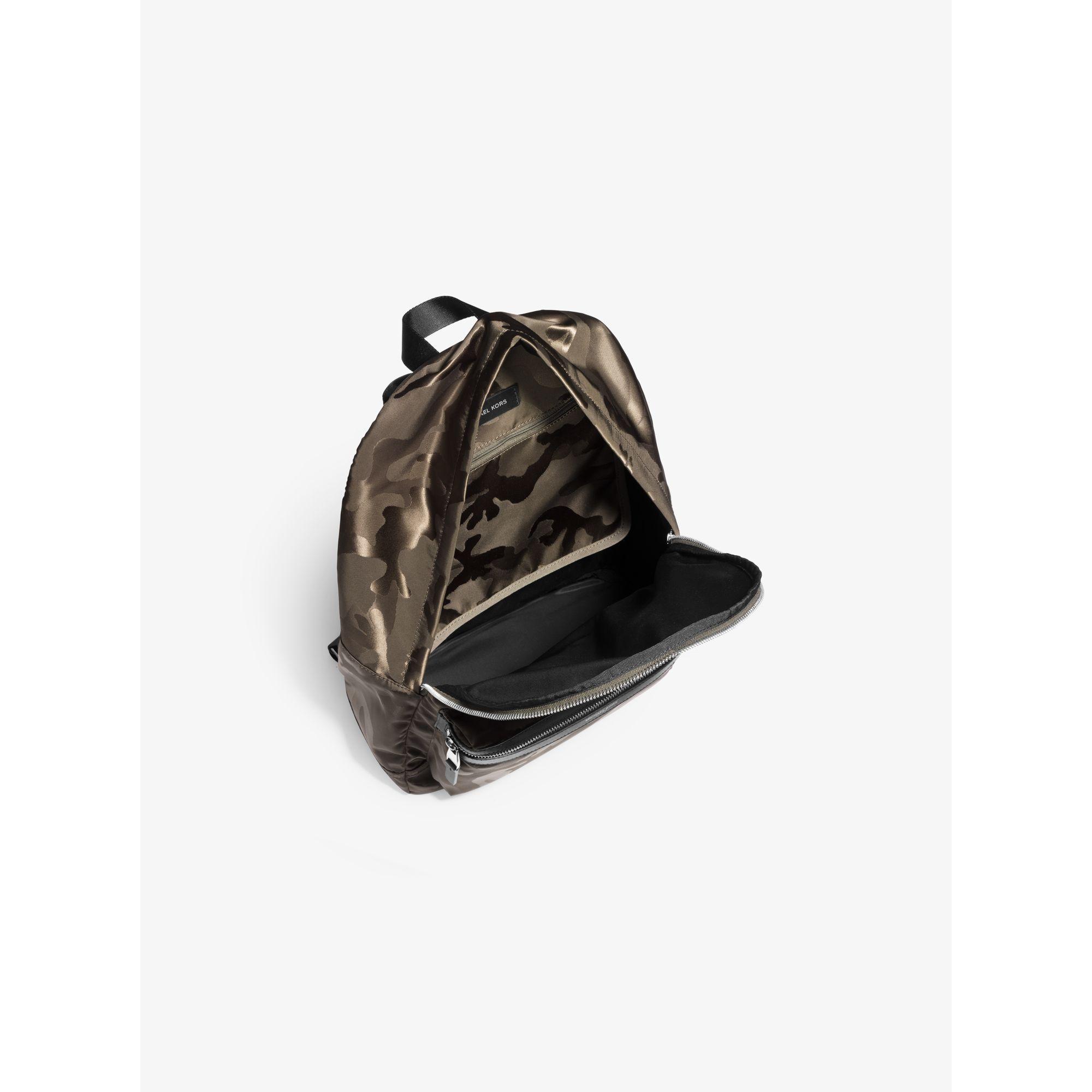 Michael Kors Synthetic Kent Camouflage Nylon Jacquard Backpack in Army
