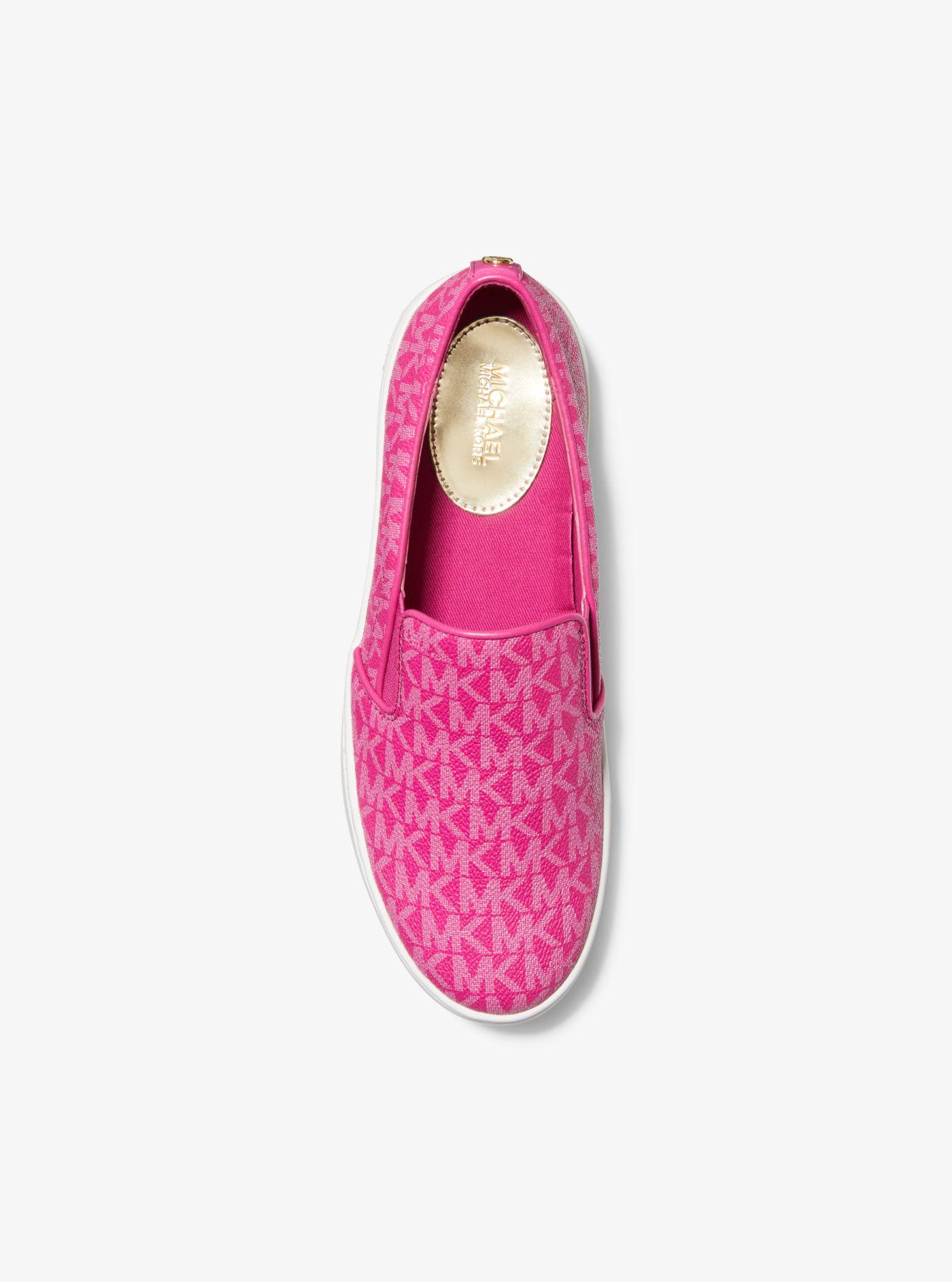 Michael Kors Trent Logo Slip-on Sneaker in Pink | Lyst