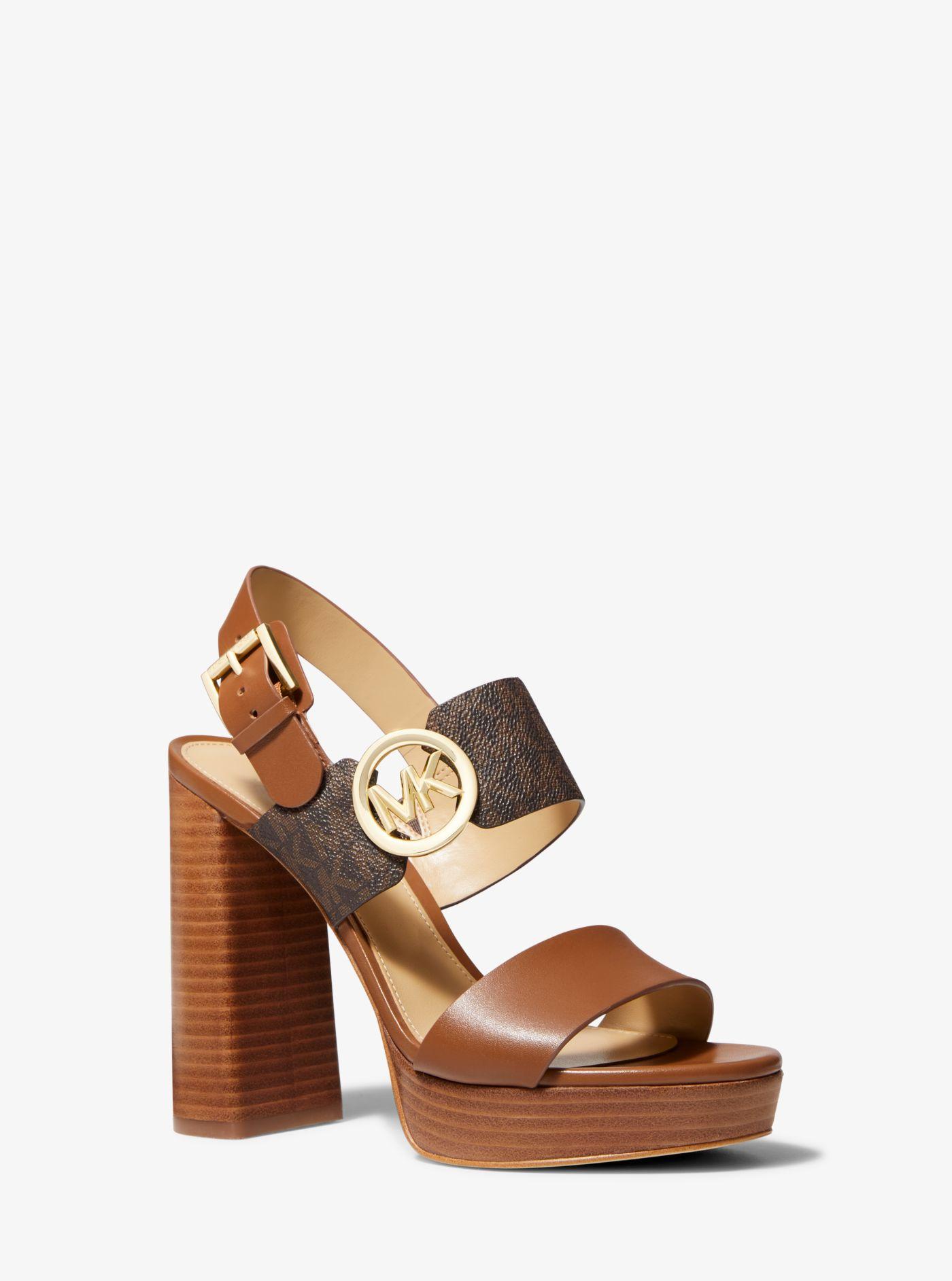 【Michael Kors】Becker Logo and Leather Platform Sandal Becker Leather Platform Sandal | Michael Kors [US]