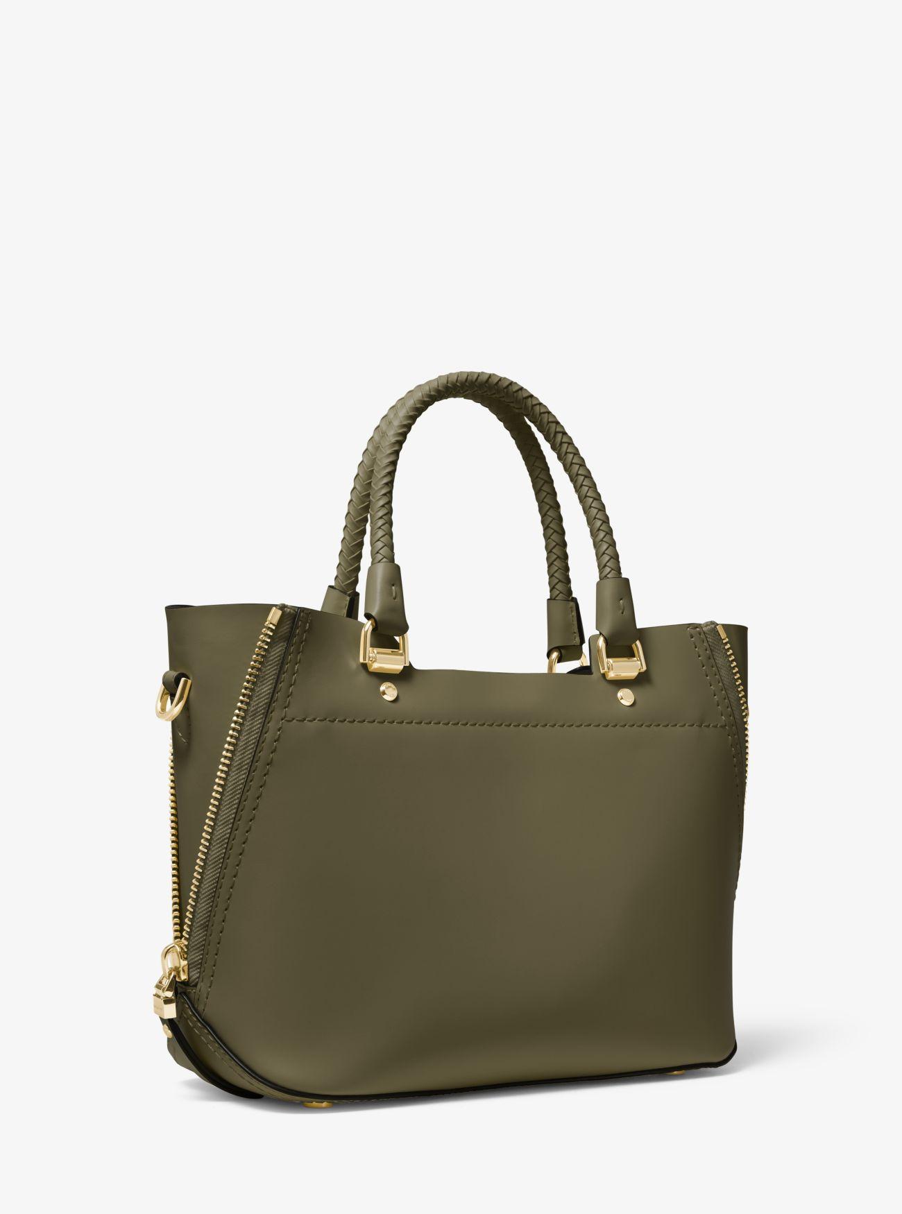 MICHAEL Michael Kors Blakely Leather Satchel in Olive (Green) - Save 52 ...