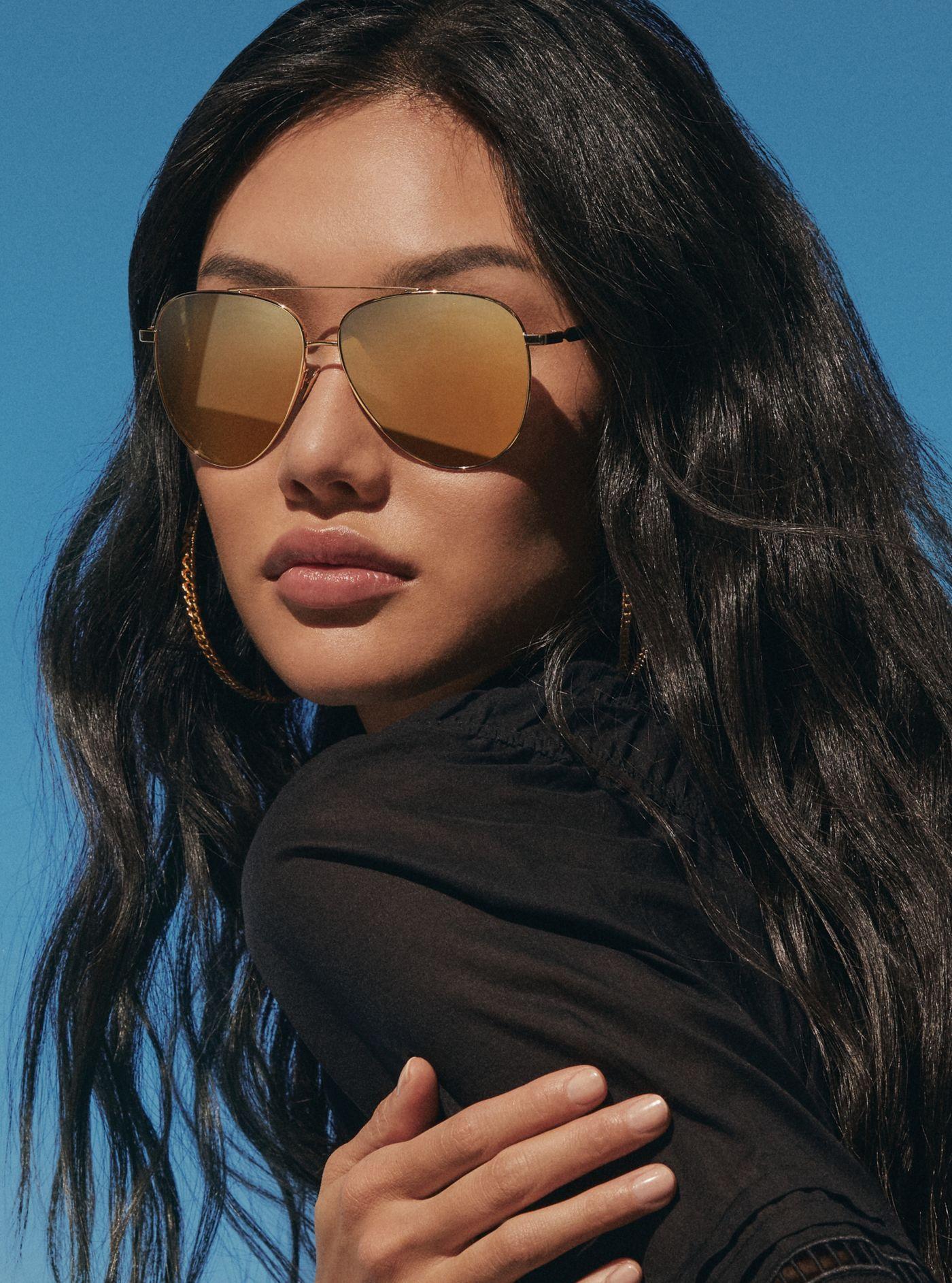 Actualizar 60+ imagen michael kors gold aviators Thptnganamst.edu.vn