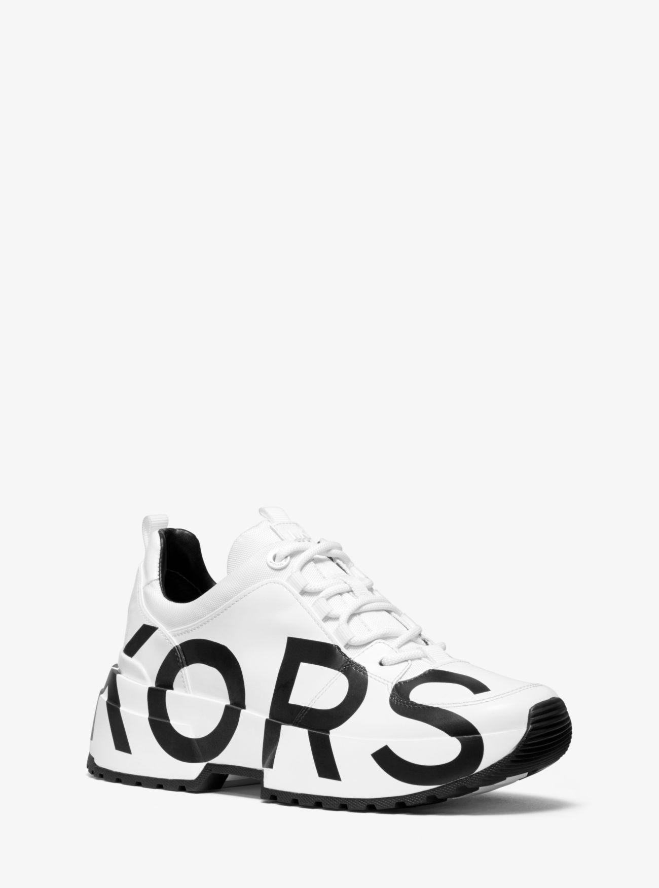 michael kors black and white trainers