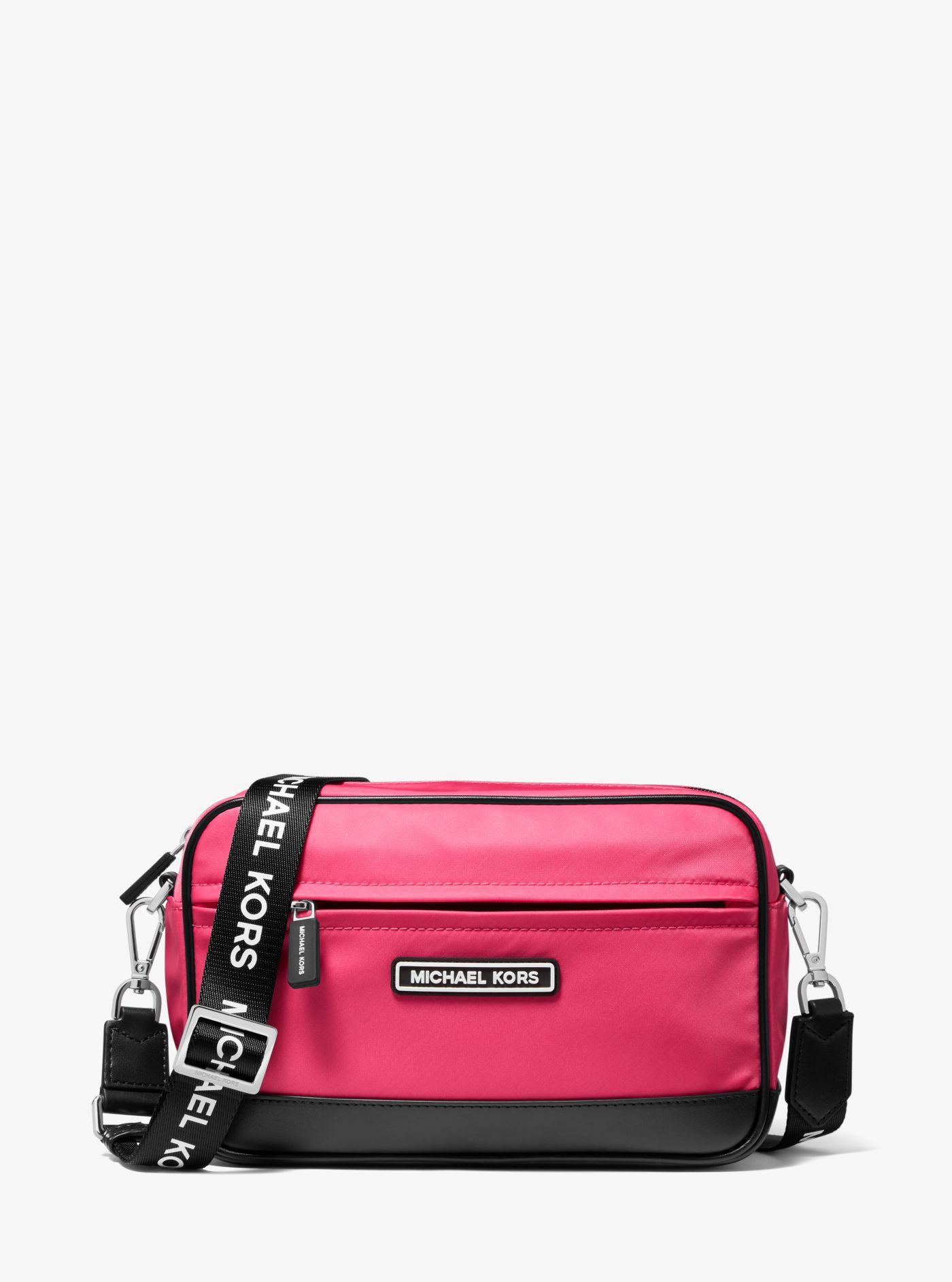 Michael Kors Synthetic Medium Nylon Camera Bag in Bright Pink 