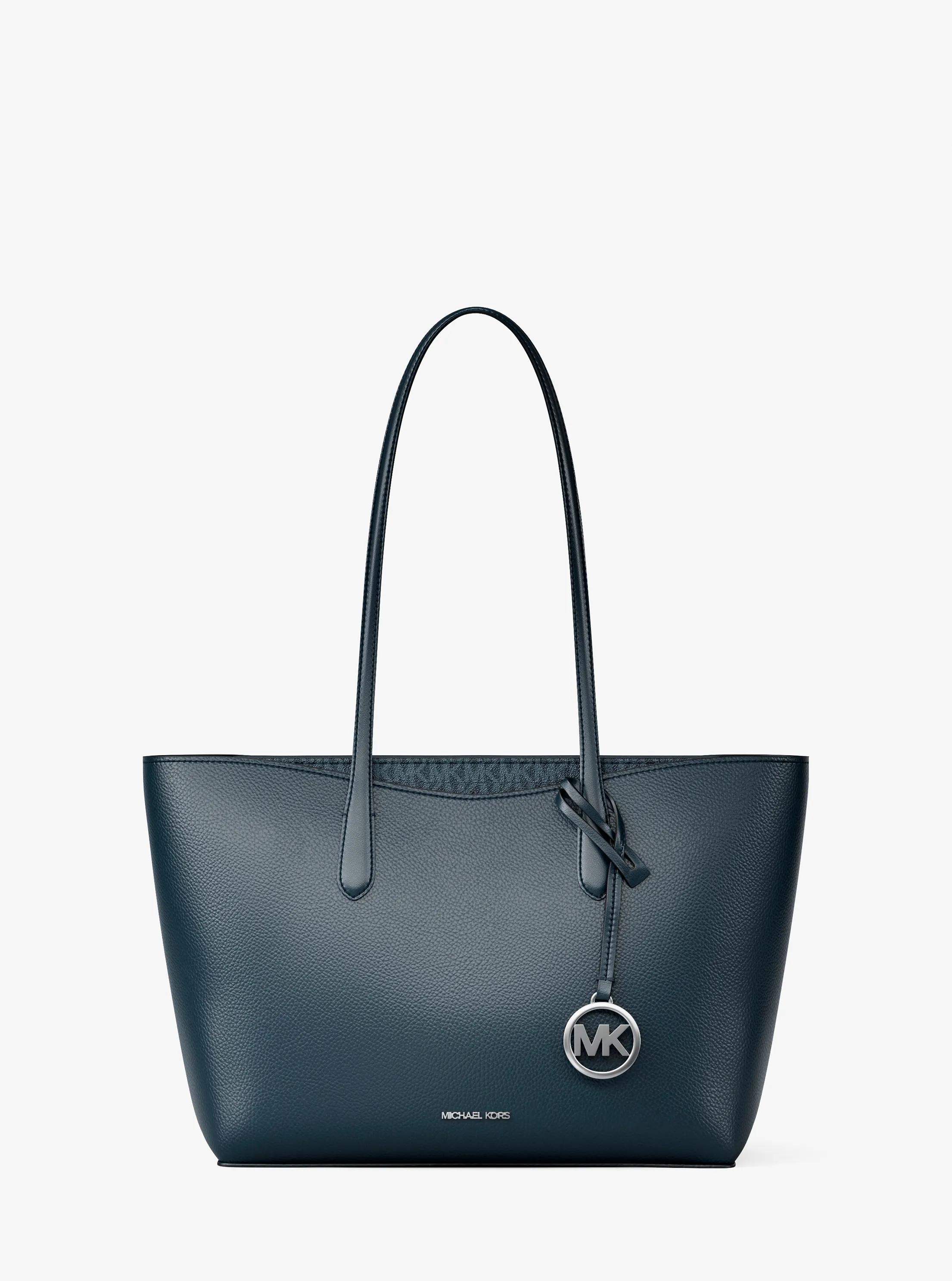 Michael Kors Arden Large Pebbled Leather Tote Bag in Blue | Lyst