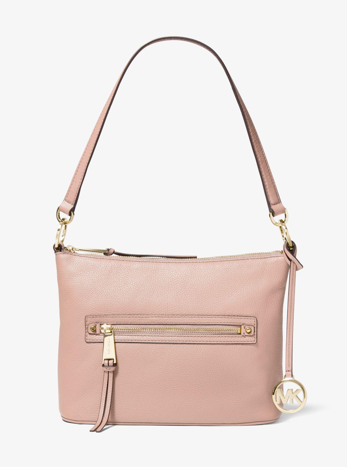 Michael Kors Rhea Medium Pebbled Leather Shoulder Bag Lyst