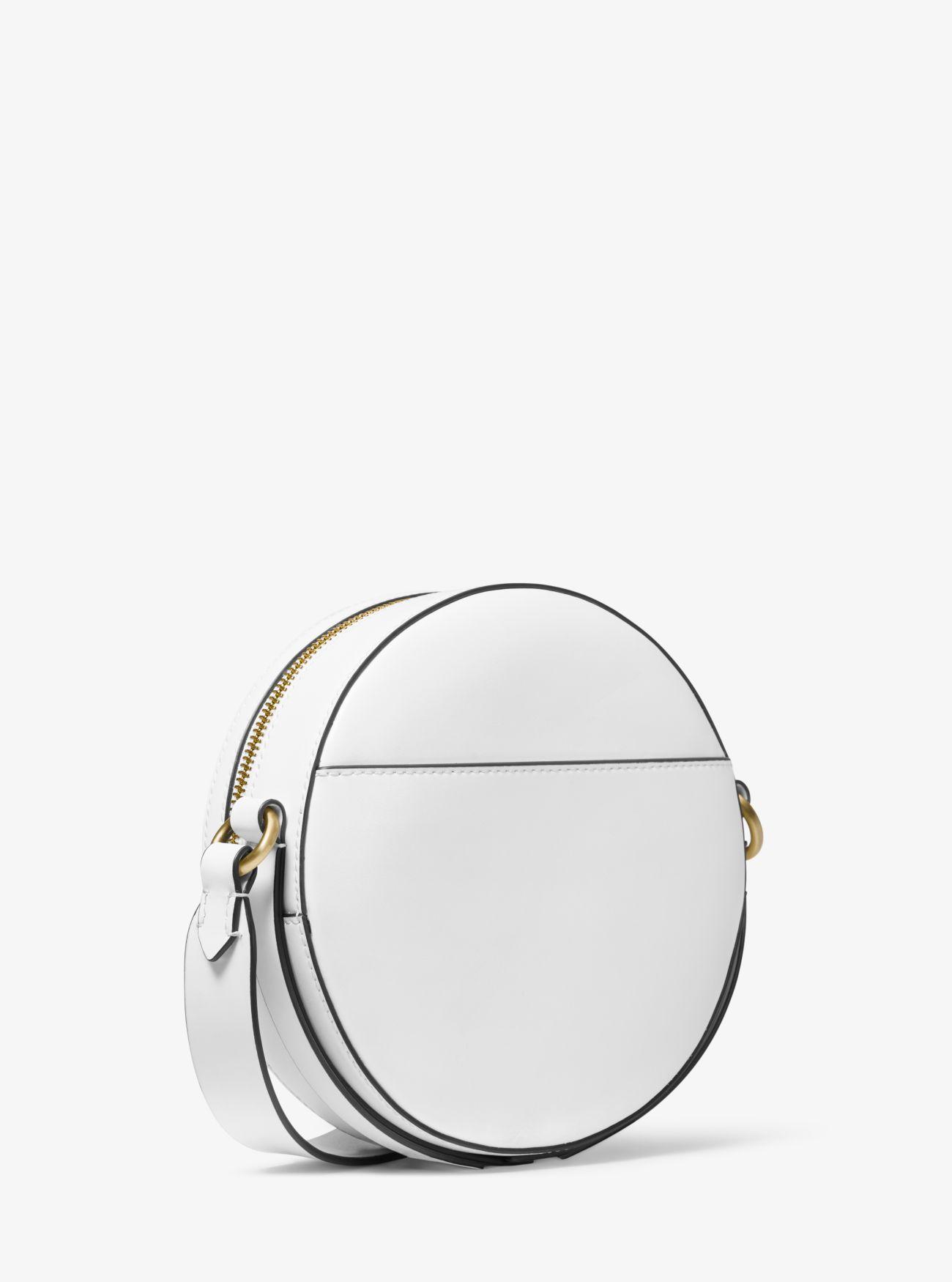 michael kors delancey medium studded leather canteen crossbody bag