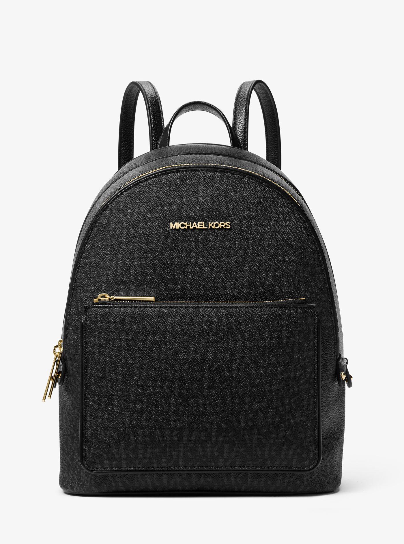 Michael Kors Adina Medium Logo Backpack in Black | Lyst