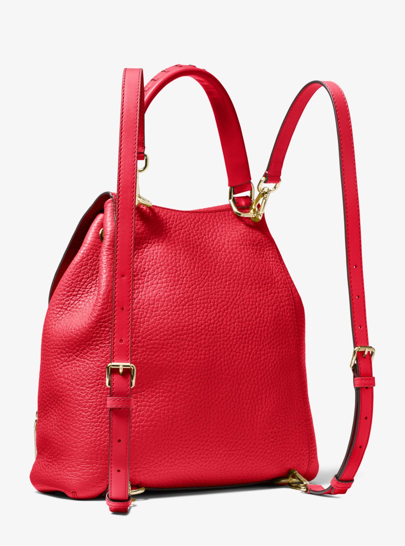 Zaino Viv grande in pelleMichael Kors in Pelle di colore Rosso | Lyst