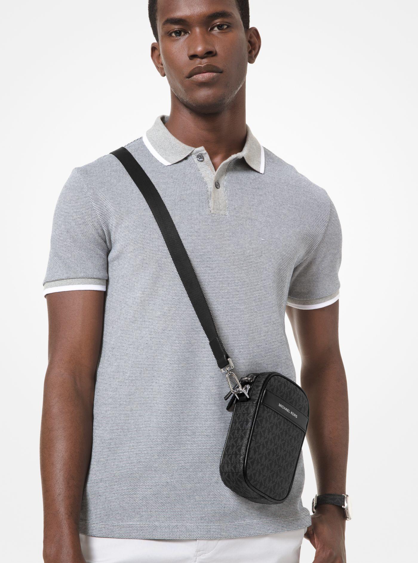 Michael Kors Greyson Logo Smartphone Crossbody Bag in Black for Men | Lyst