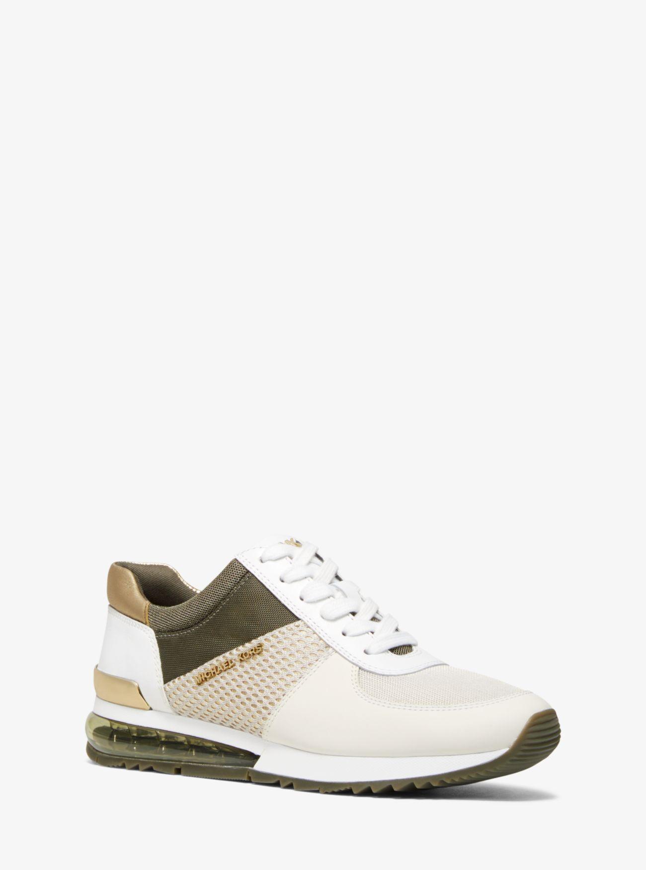 michael kors allie trainer sneakers black and gold