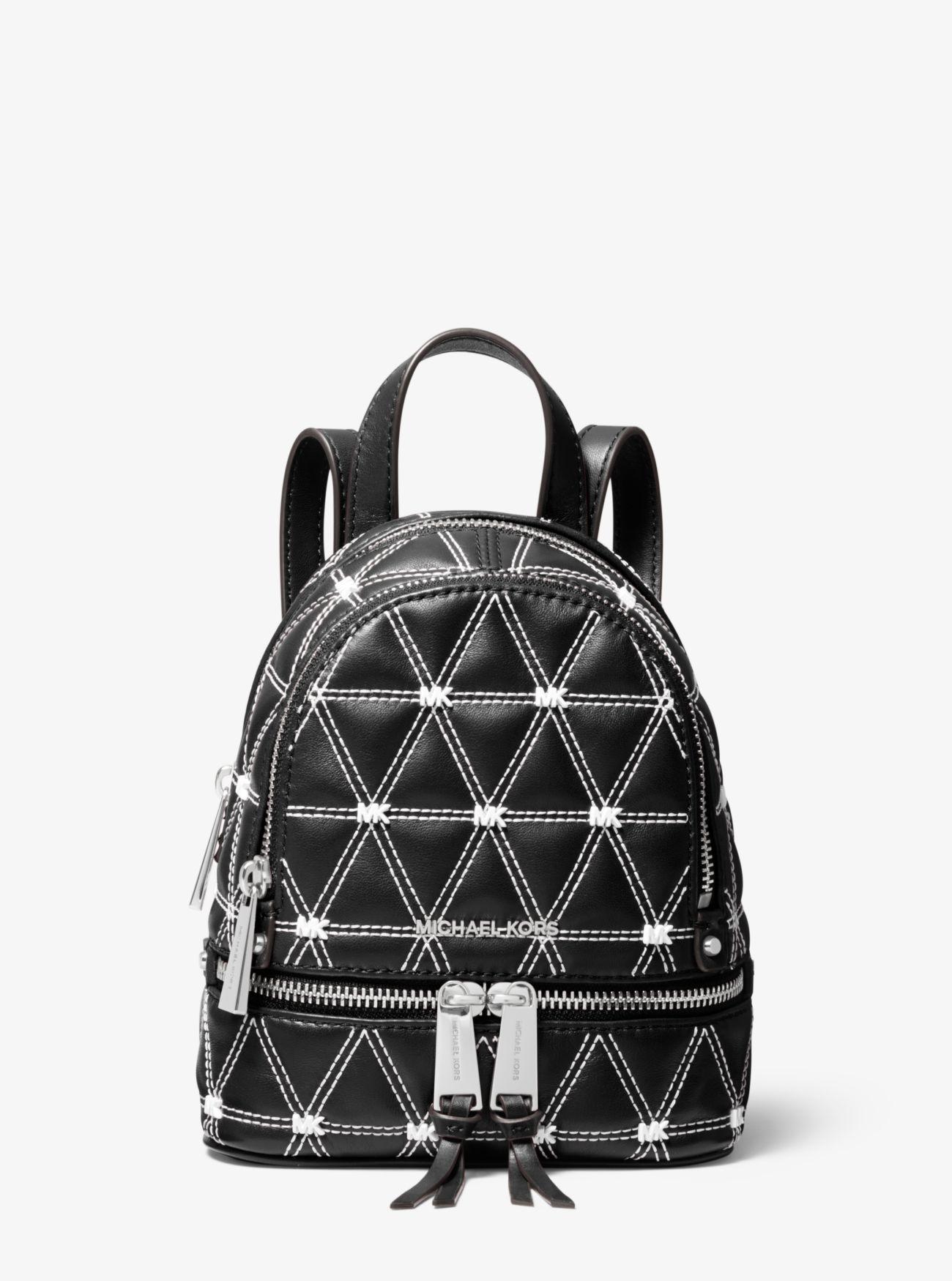 quilted leather backpack purse