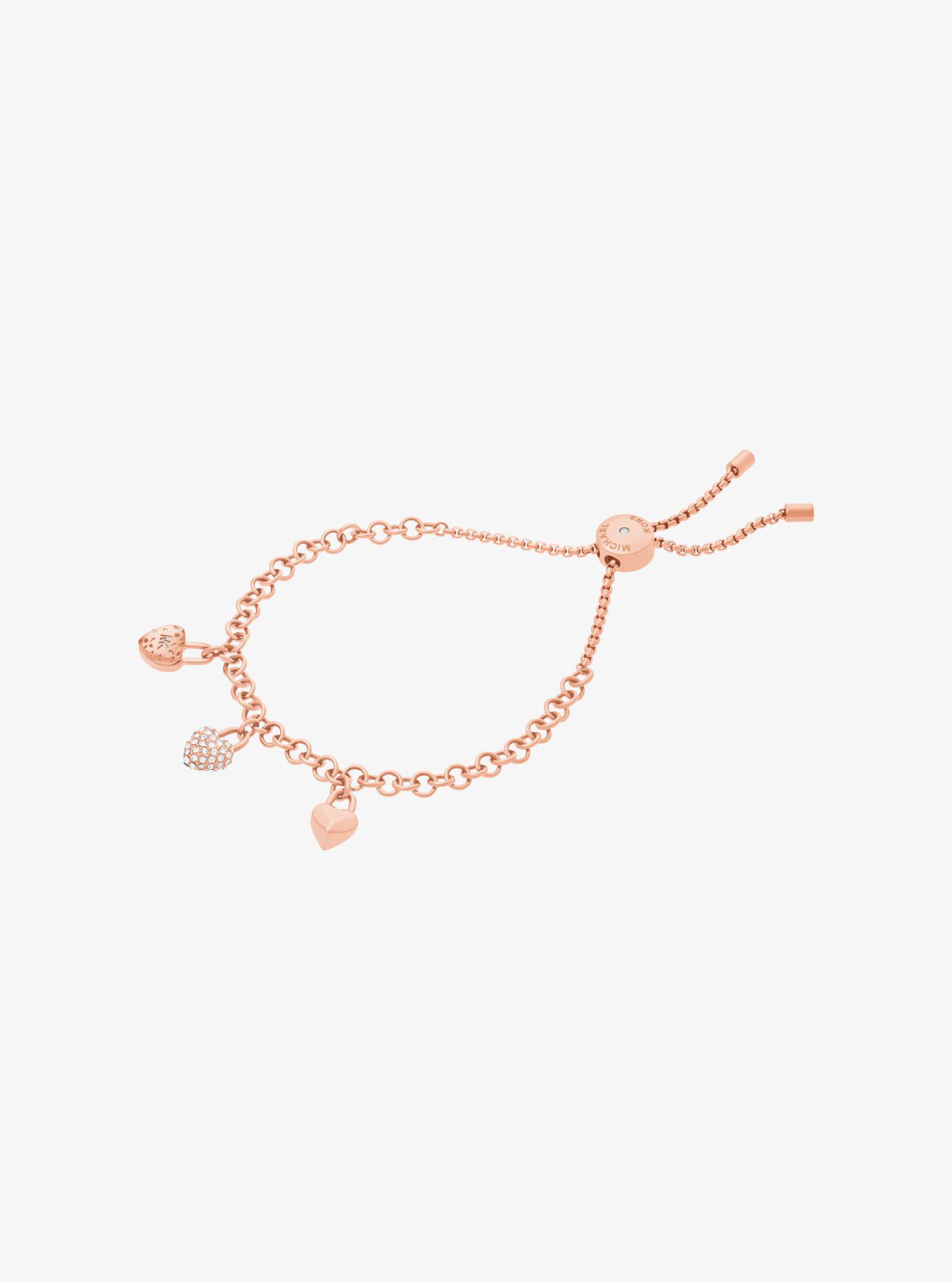 michael kors rose gold charm bracelet