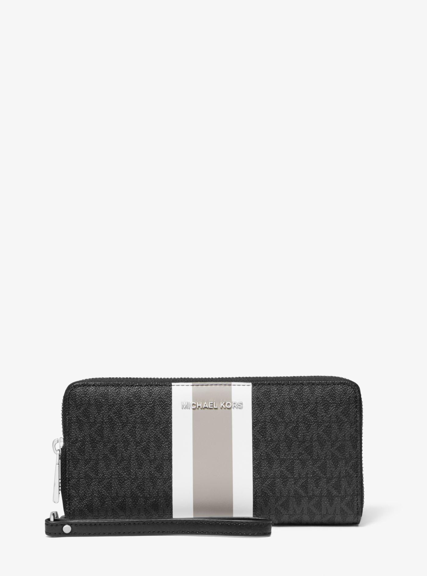 michael kors striped wallet