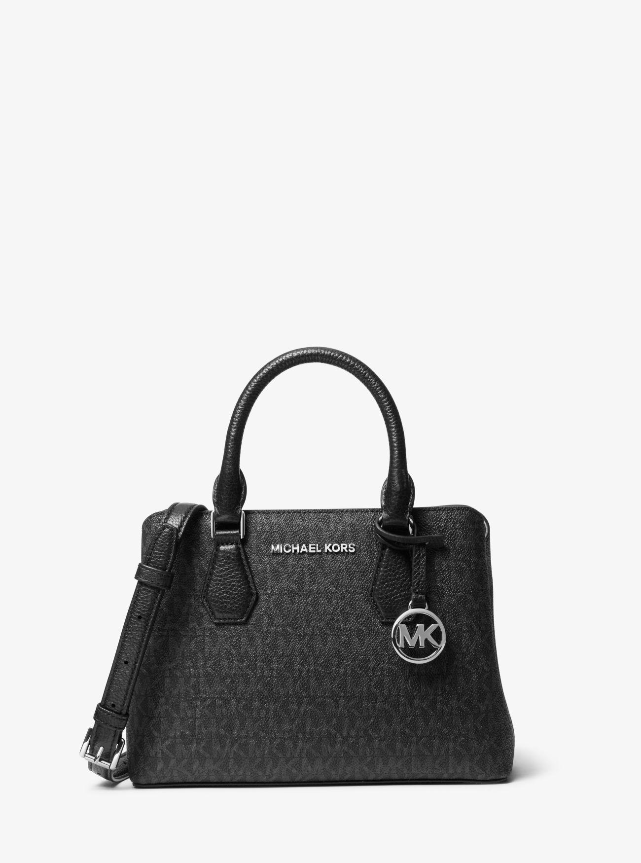 Michael Kors Camille Small Logo Satchel in Black Lyst UK