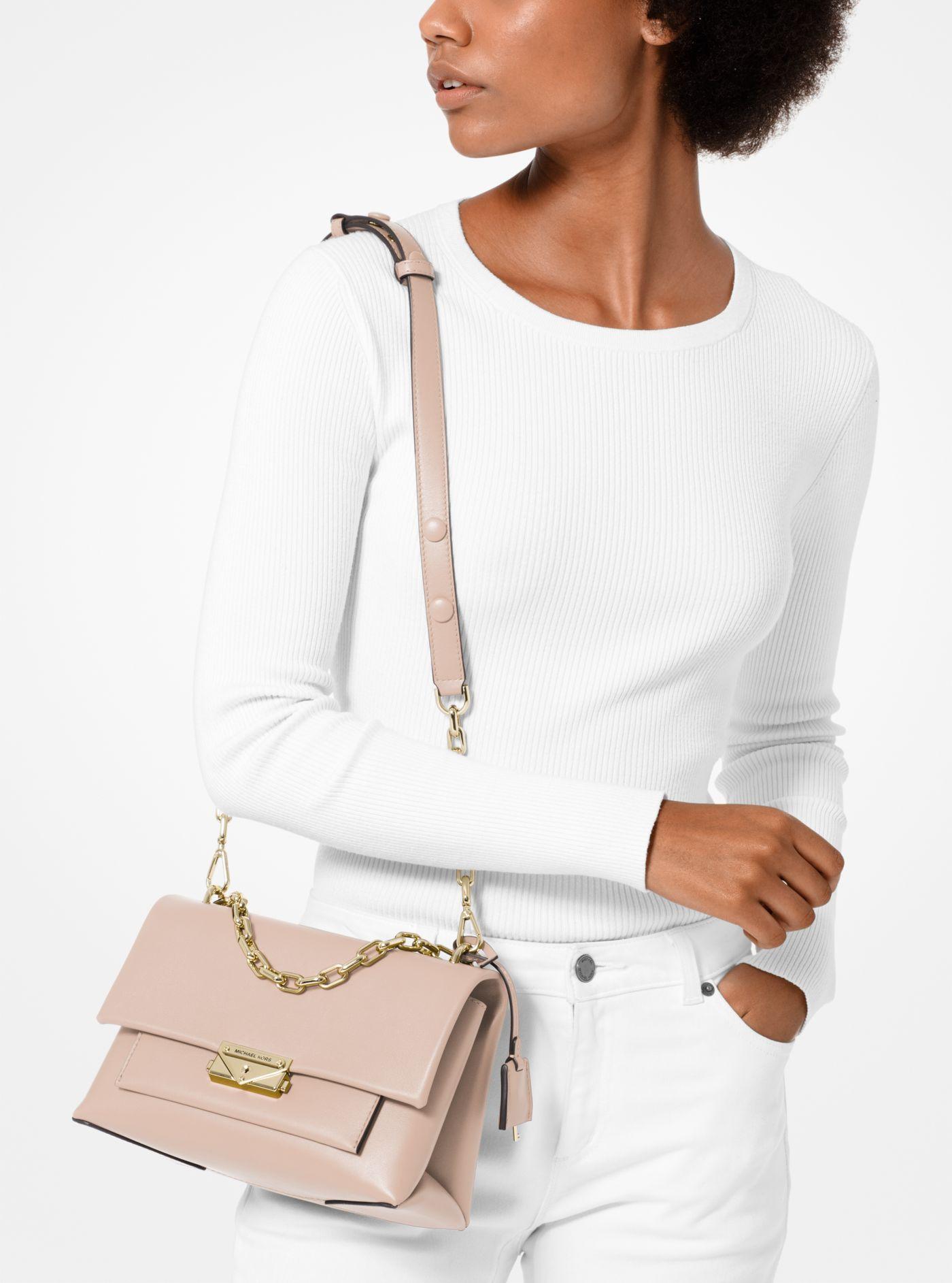 cece medium leather chain shoulder bag