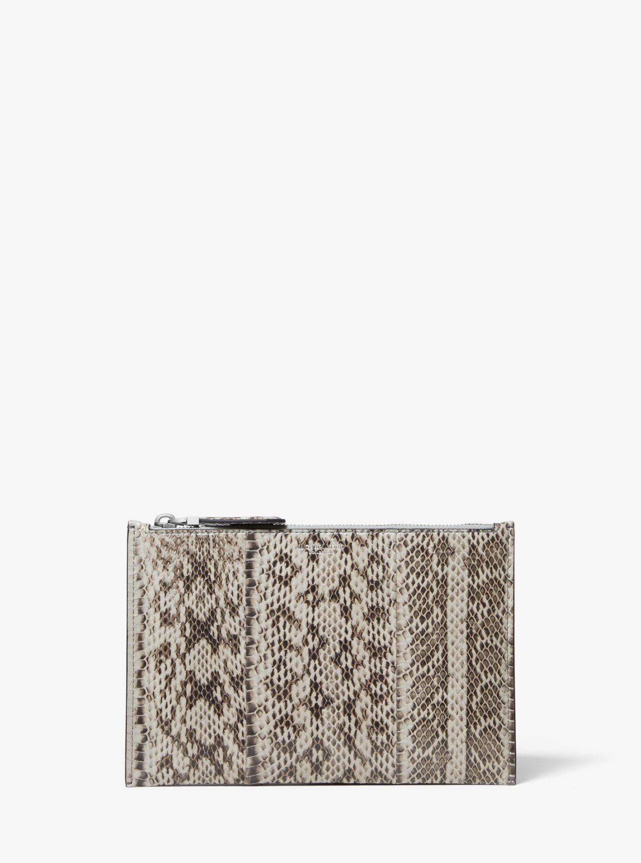 michael kors snakeskin pouch