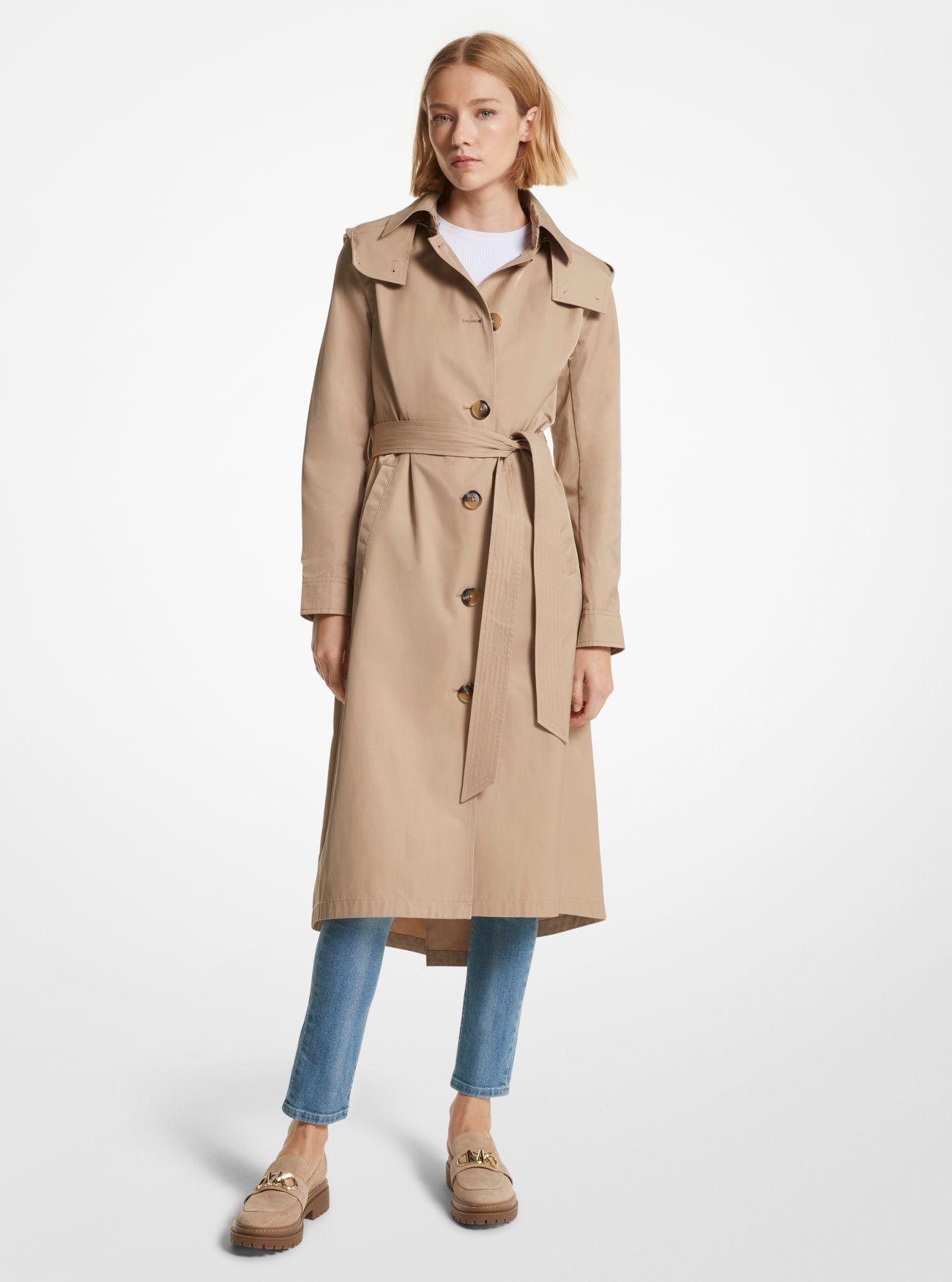 Michael kors trench hotsell coat with hood