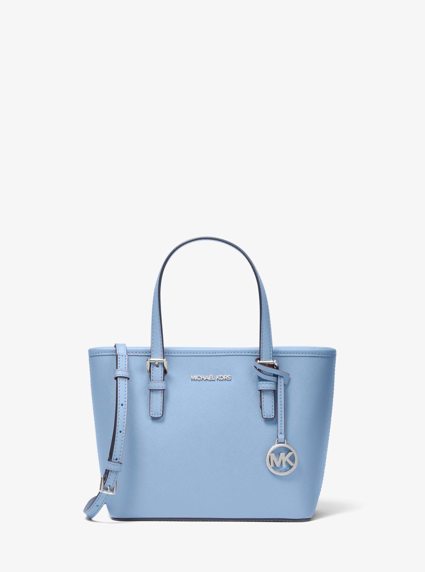 Michael Kors Jet Set Travel Extra-small Saffiano Leather Top-zip Tote Bag  in Light Sky (Blue) | Lyst